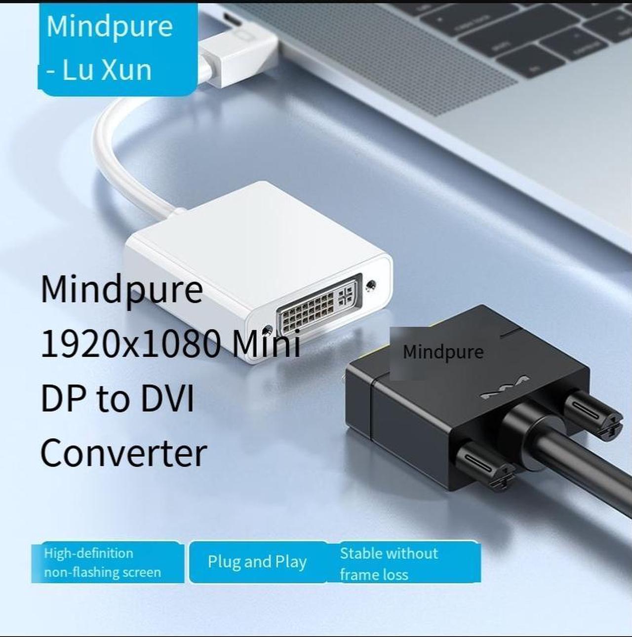 Alt view image 2 of 4 - Luxun Minidp to vga Mini DP to VGA Notebook Monitor high-definition converter connection cable