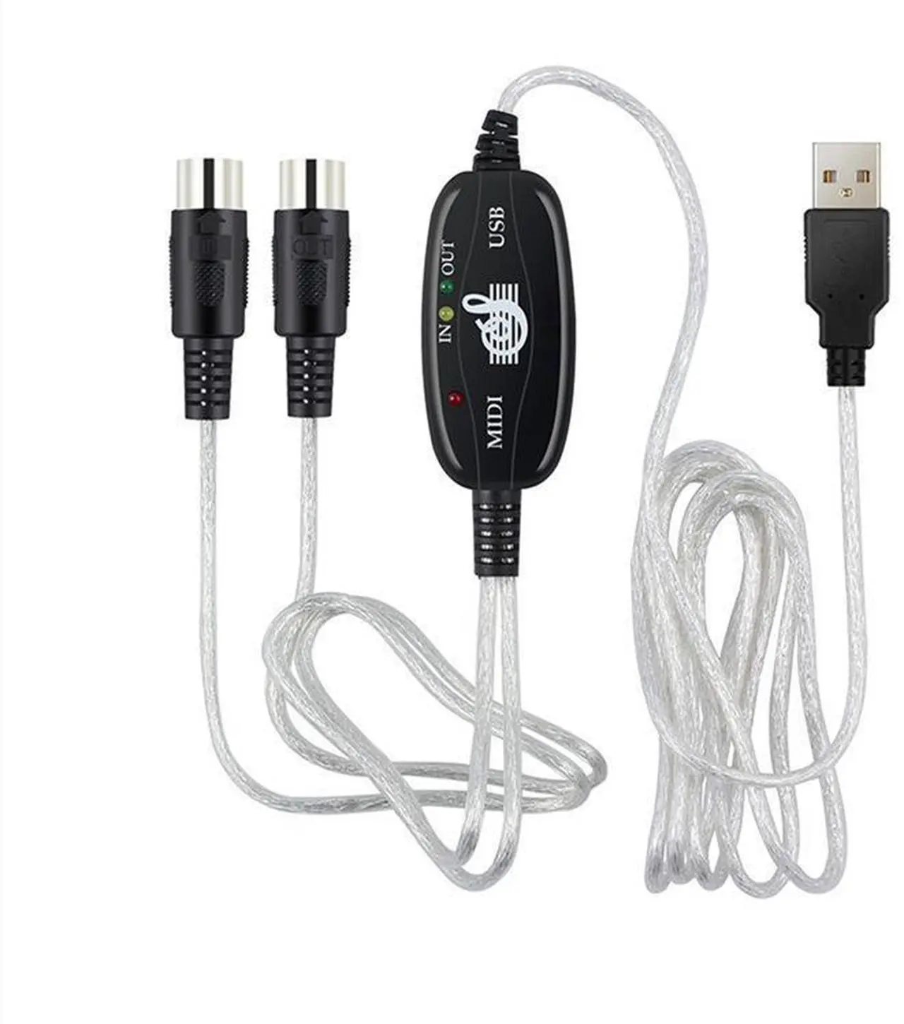 Alt view image 3 of 4 - midi cable, usb, midi cable, music editing cable, MIDI to USB cable, electronic organ music cable, connection cable
