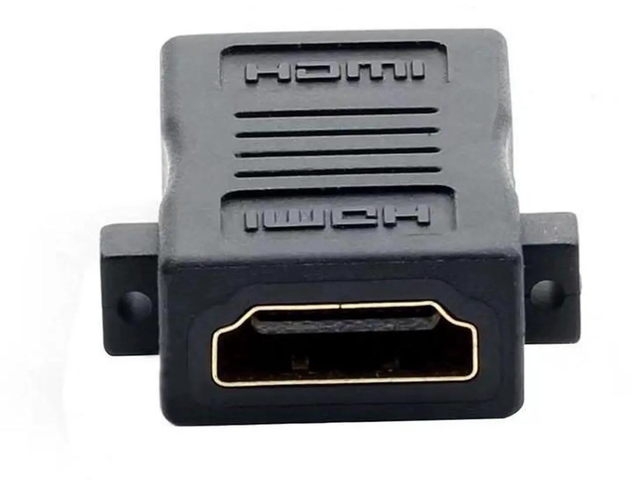 Alt view image 2 of 4 - HDMI bus-to-bus-ear adapter, HDMI bus-to-HDMI bus-to-through-head, chassis panel fixed 4K transmission