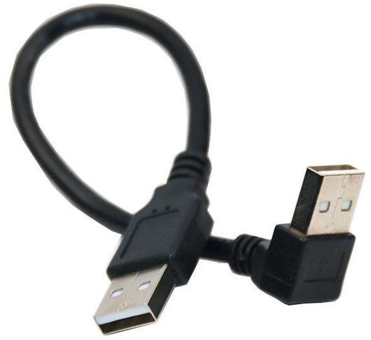 Main image of Up, down, left and right elbow USB2.0 male-to-male data cable, 90-degree side bend usb right-angle portable hard drive data cable
