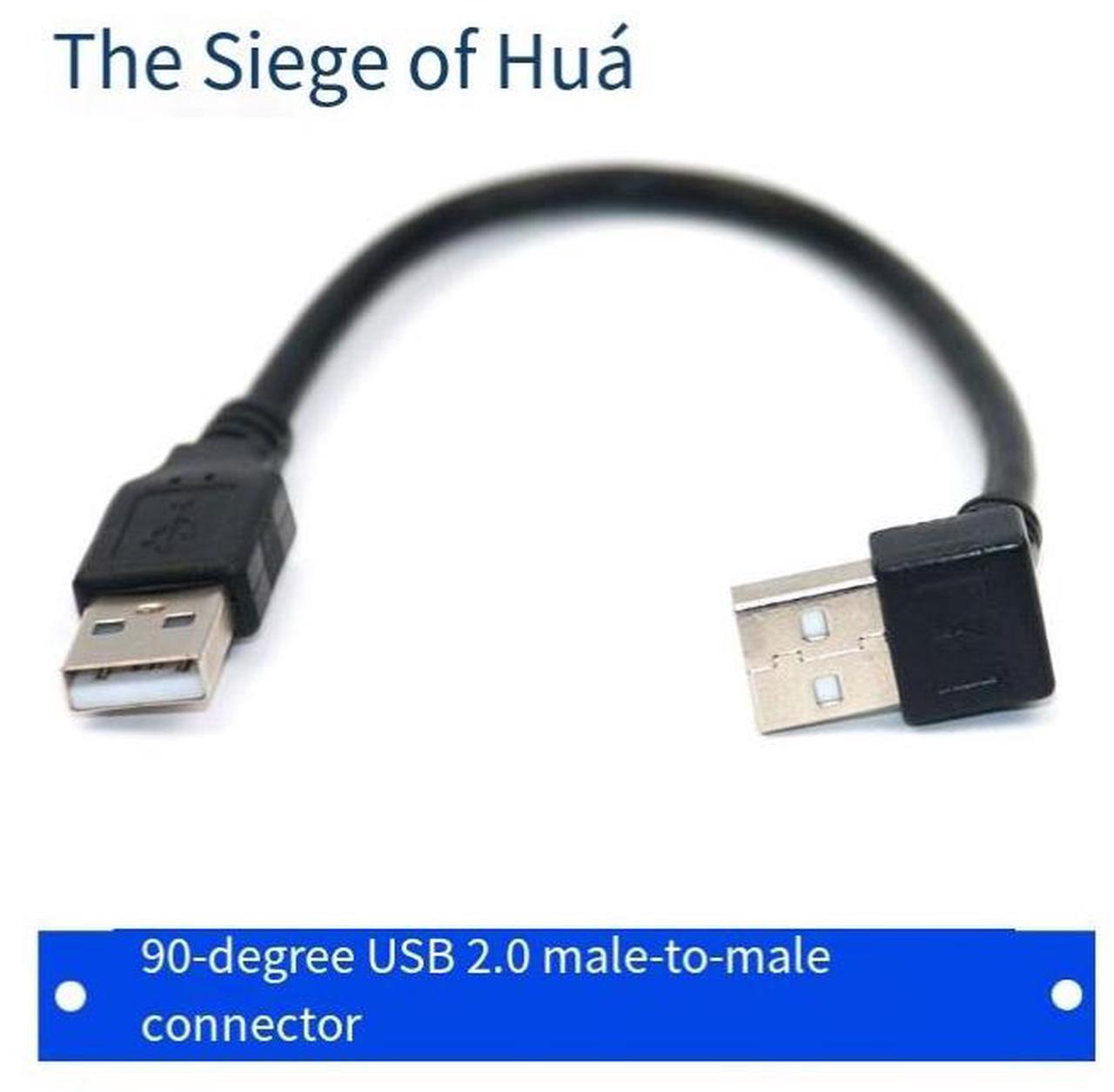 Alt view image 4 of 4 - Up, down, left and right elbow USB2.0 male-to-male data cable, 90-degree side bend usb right-angle portable hard drive data cable
