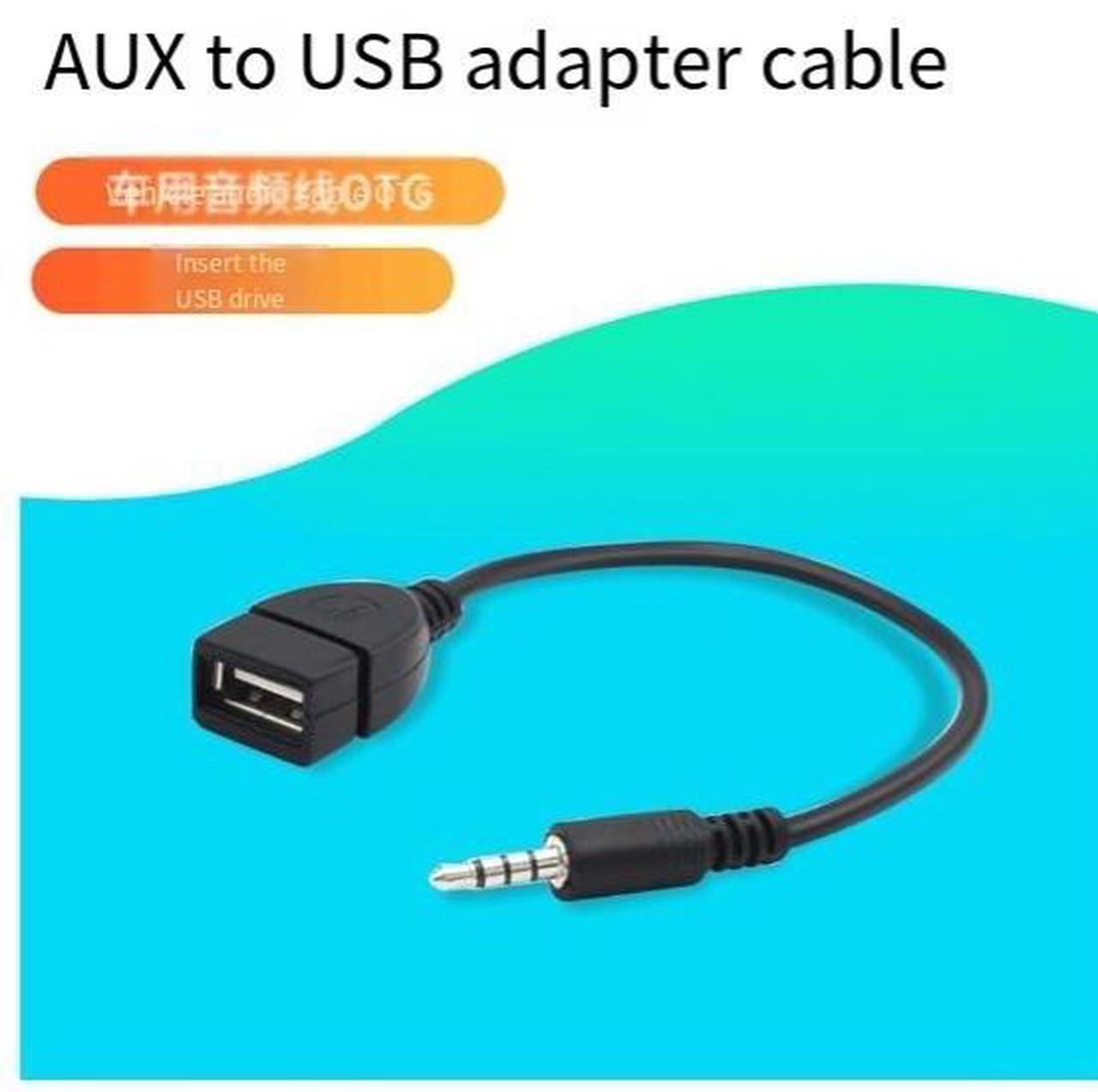 Alt view image 4 of 4 - Car aux audio cable to usb, usb to 3.5mm car audio cable, OTG 3.5mm car adapter cable