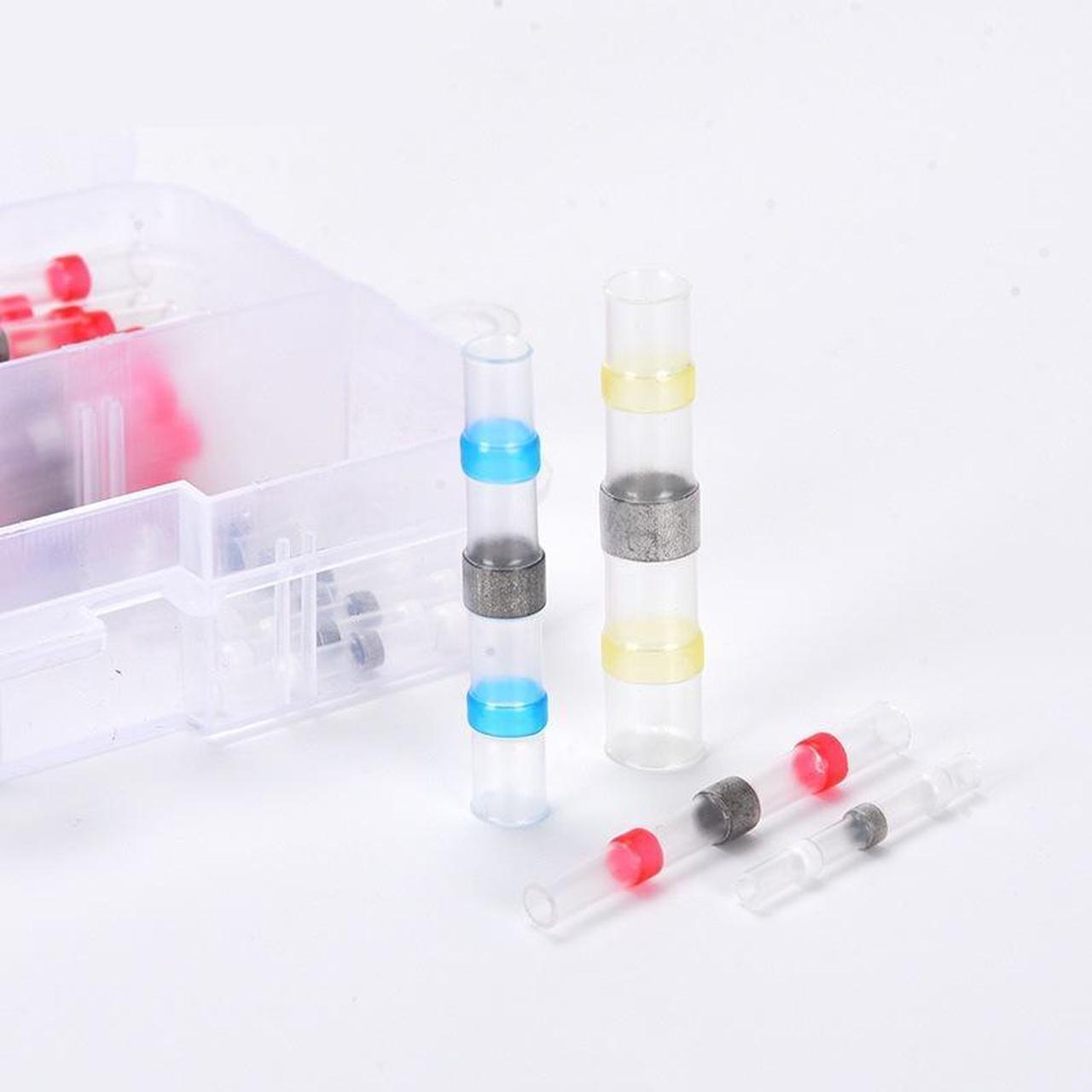 Alt view image 3 of 4 - Waterproof heat shrink voltage-free soldering ring middle terminal, soldering ring soldering terminal, heat shrink tube quick connection terminal