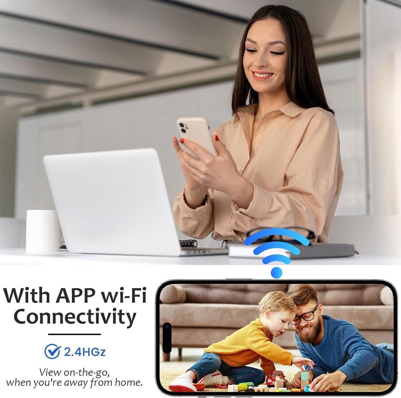 Alt view image 7 of 7 - 4K Mini Indoor Wireless Camera Micro Pet WiFi Small House Tiny Body Security Camera Nanny Smart Cameras,Night Vision Motion Detection Indoor Outdoor