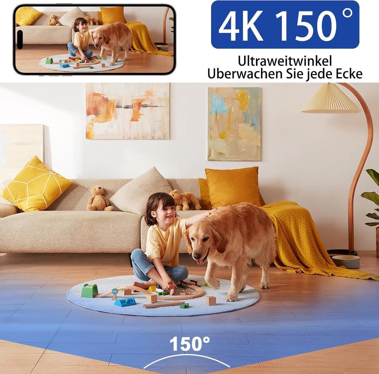Alt view image 5 of 7 - 4K Mini Indoor Wireless Camera Micro Pet WiFi Small House Tiny Body Security Camera Nanny Smart Cameras,Night Vision Motion Detection Indoor Outdoor