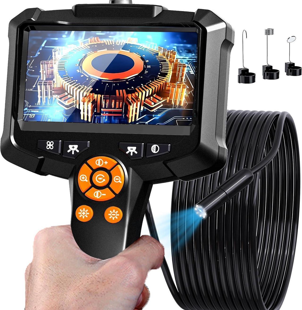 Main image of Endoscope Camera with Light, 1080P HD Borescope with 8 Adjustable Lights, 4.3" Endoscope with 16.4ft Semi-Rigid Snake Camera, IP67 Waterproof Borescopes-Father's Day Gift&Cool Gadgets for Men