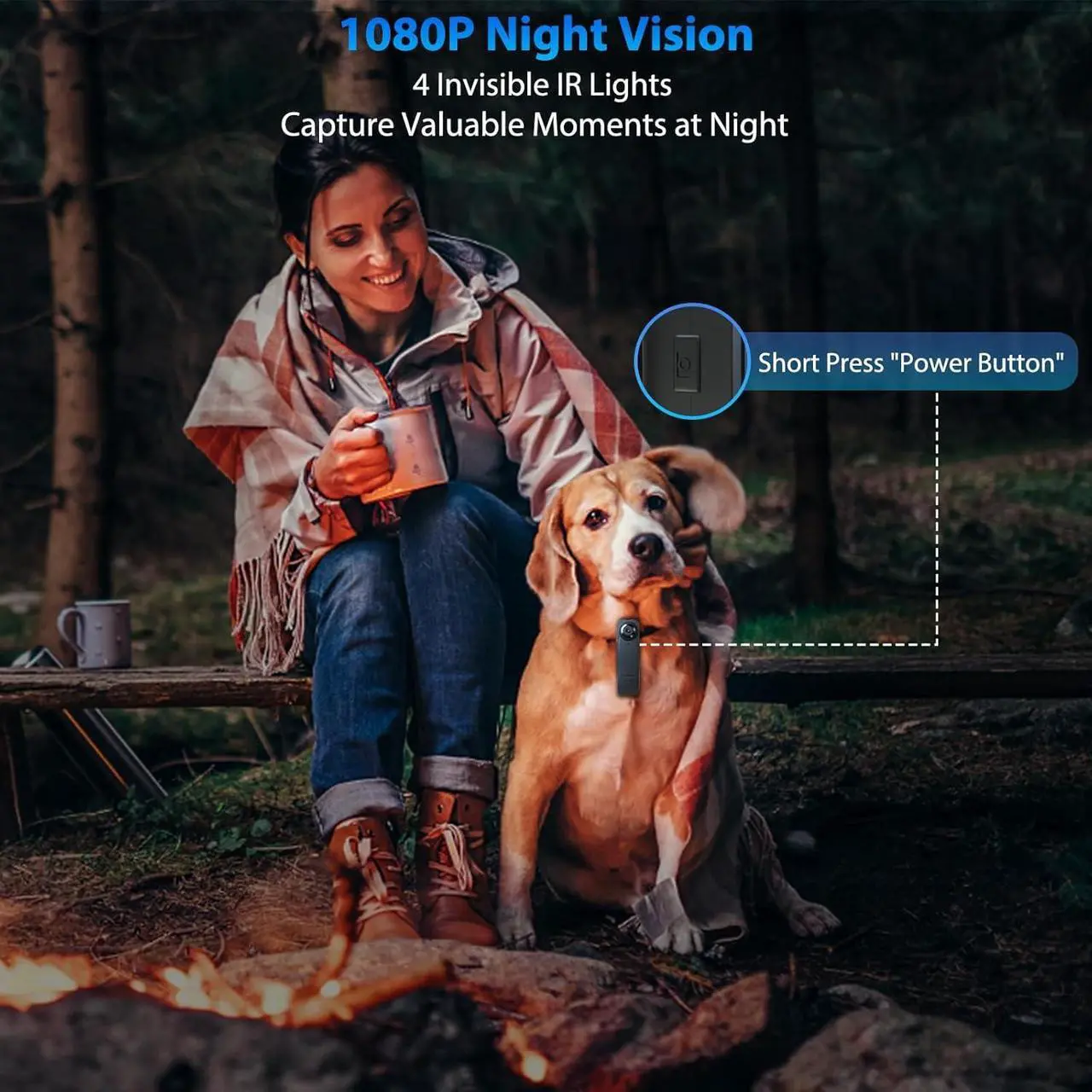 Alt view image 6 of 7 - Mini Body Camera 1080P HD Bodycam with Night Vision 64GB Card 1000 mAh 6HR Battery Life Wearable Camcorder for Daily Records, Cycling, Delivery/Serving Jobs