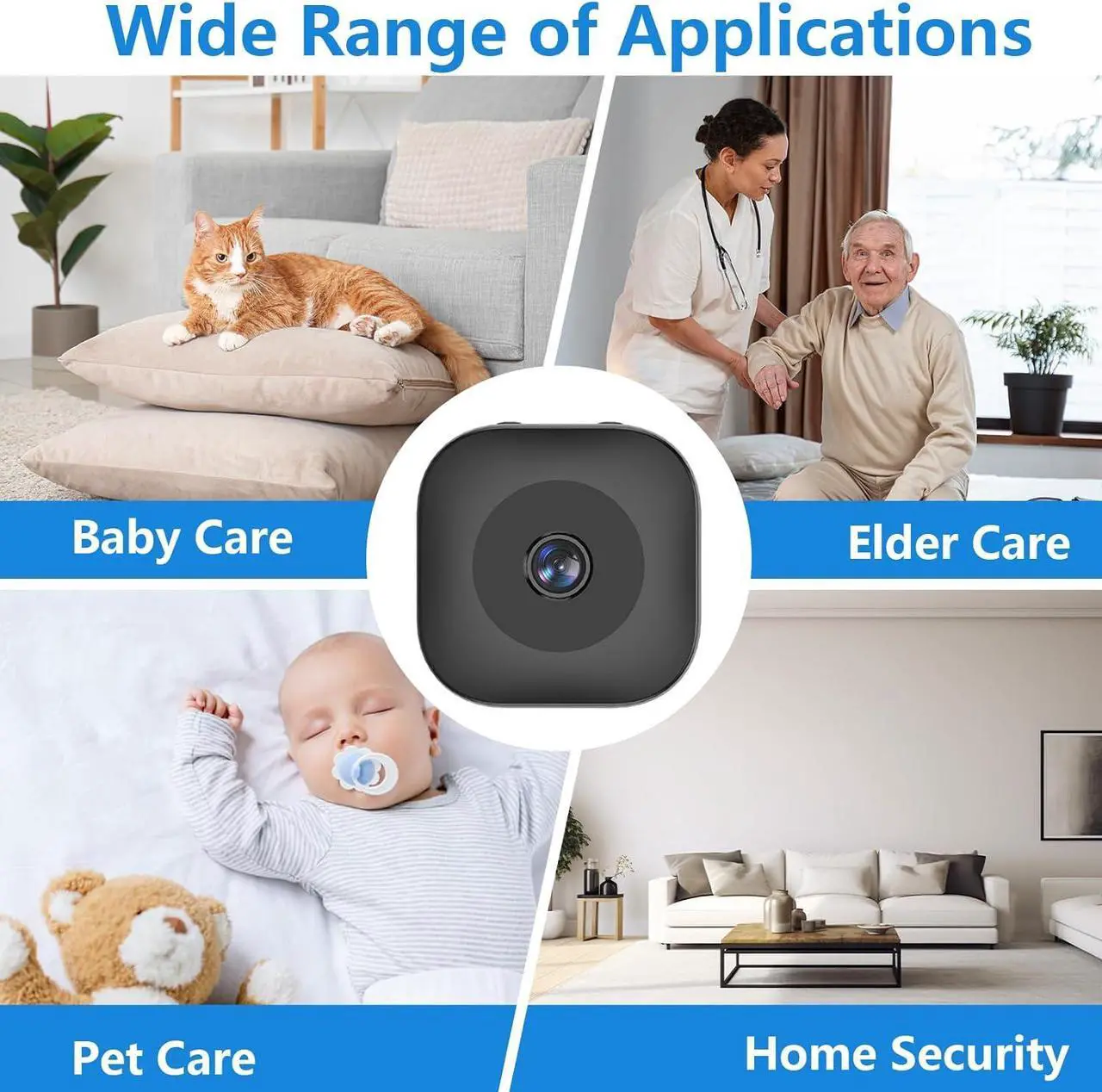 Alt view image 4 of 7 - Hidden Camera,4K Wireless WiFi Mini Camera with App SD Card Storage, Portable Surveillance for Indoor