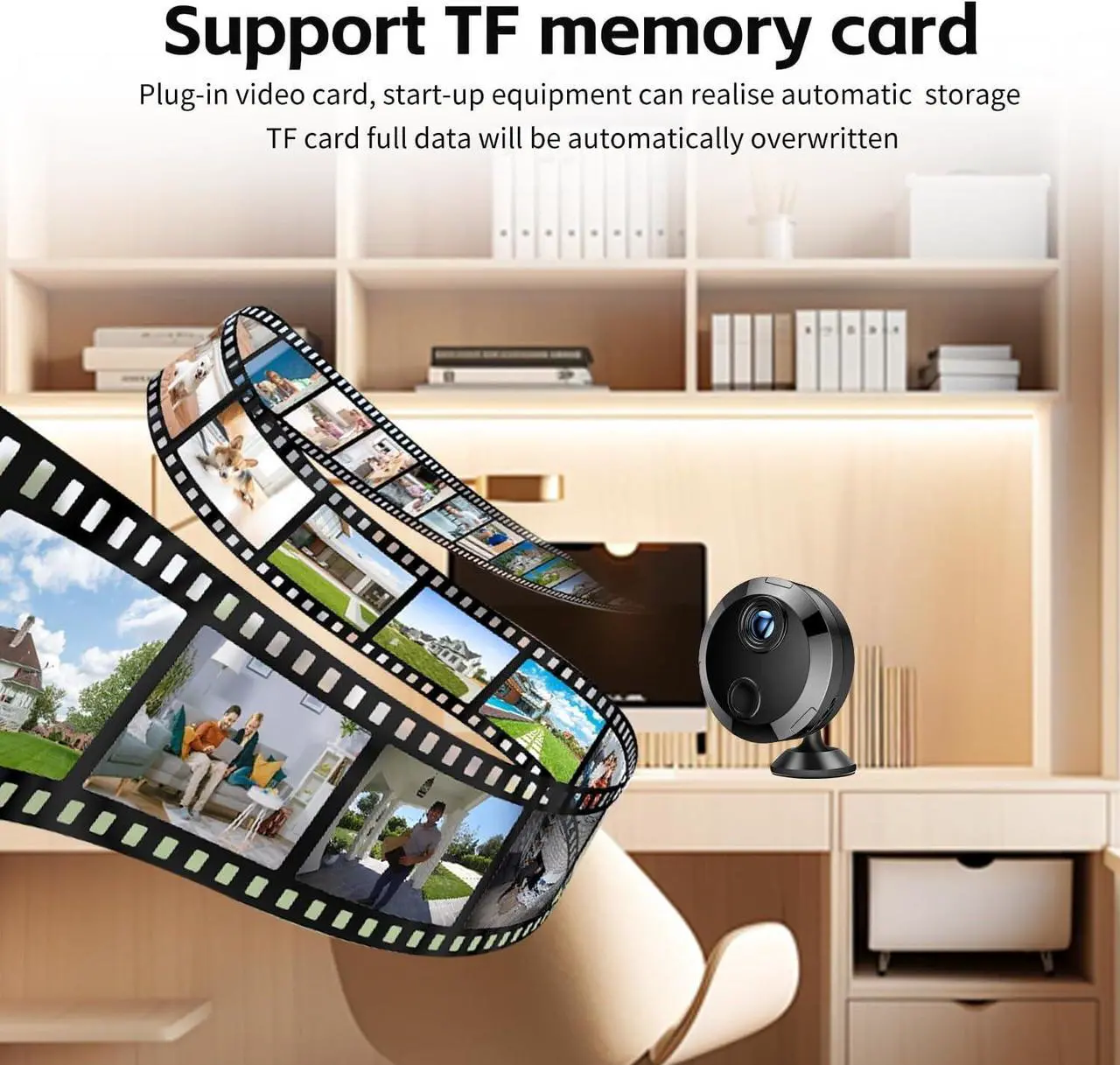 Alt view image 2 of 6 - 1080P HD WiFi Security Camera -Hidden Cameras - WiFi Mini Camera - Spy Cam-Indoor Nanny Cam -Home Security for Pet/Baby/Nanny with App - Surveillance Cameras with Motion Detection and Night Vision