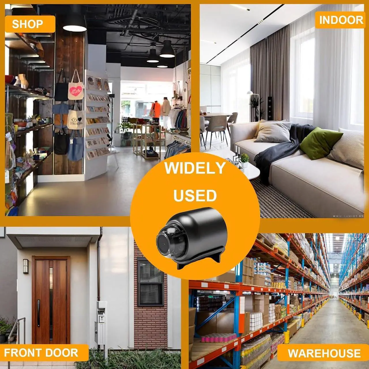 Alt view image 6 of 6 - Wireless Camera Spy Hidden Cameras, Mini Nanny Cam Smart Home, Small Indoor Outdoor Camera with Remote View, Compatible with Android and iOS, Baby, Pet Monitor, Car Guard(Video Only)