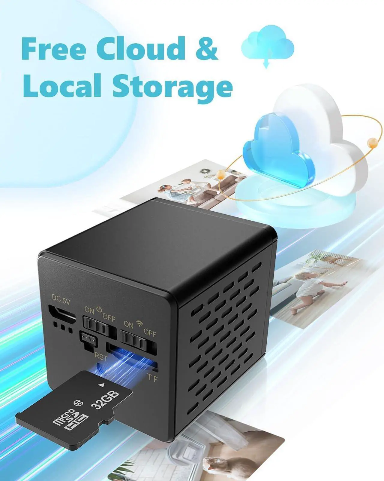 Alt view image 3 of 7 - WiFi Mini Camera | Hidden Spy Camera | Free Cloud Storage & 32G SD Card, 2024 4K HD Smallest Cam, 150 Days Standby Time, Surveillance Wireless Camera with AI Motion Detection, Auto Night Vision