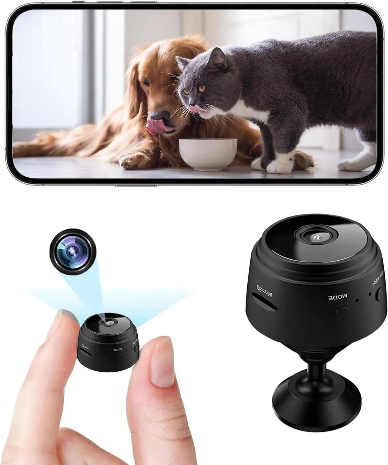Main image of Hidden Camera Wireless, Mini Spy WiFi 1080P HD Camera for Home Security, APP Control Surveillance Camera Indoor Outdoor for Baby Pet, Secret Nanny Cam with Night Vision(Video Only)
Brand: ZMDCAM