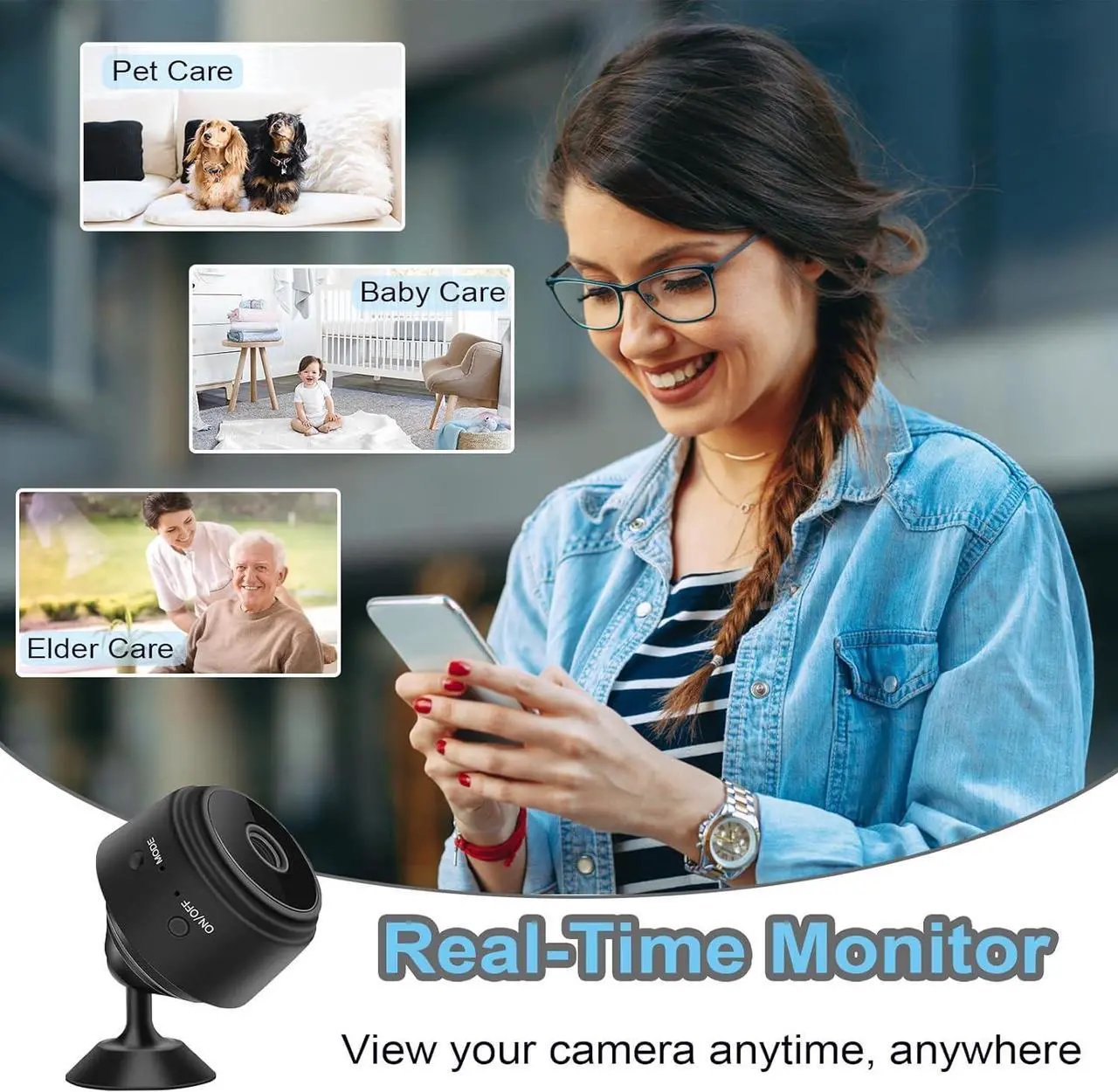 Alt view image 2 of 7 - Hidden Camera Wireless, Mini Spy WiFi 1080P HD Camera for Home Security, APP Control Surveillance Camera Indoor Outdoor for Baby Pet, Secret Nanny Cam with Night Vision(Video Only)
Brand: ZMDCAM