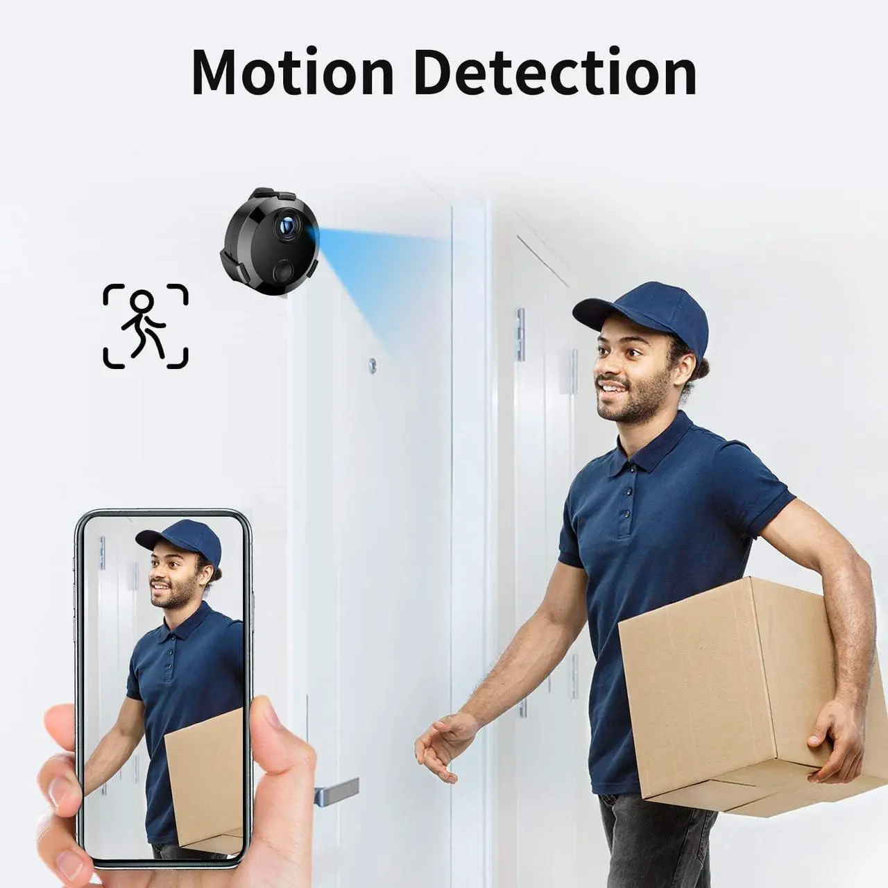 Alt view image 5 of 6 - 1080P HD WiFi Security Camera -Hidden Cameras - WiFi Mini Camera - Spy Cam-Indoor Nanny Cam -Home Security for Pet/Baby/Nanny with App - Surveillance Cameras with Motion Detection and Night Vision