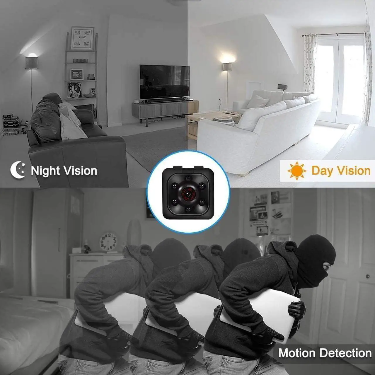 Alt view image 4 of 7 - 5G WiFi Hidden Spy Camera - 4K HD Indoor Security Cam, AI Motion Detection, 100-Day Battery, Night Vision, Wireless Mini Cameras for Home/Baby/Pet (Camera)