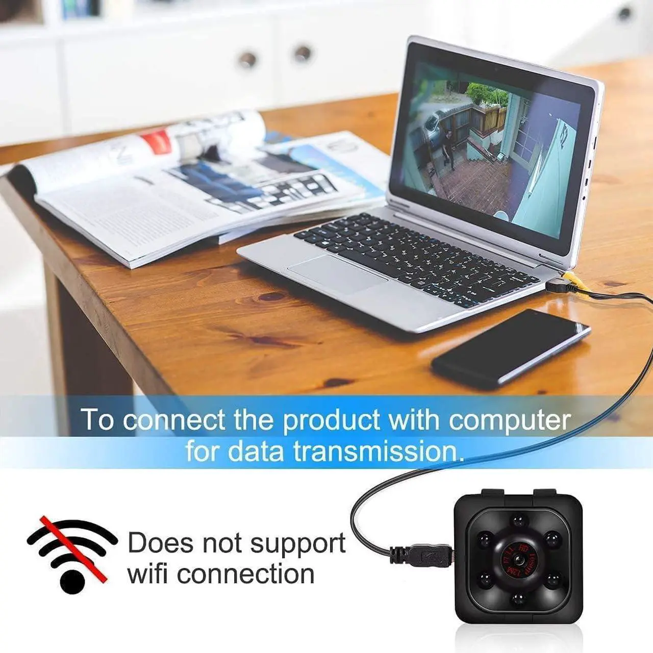 Alt view image 5 of 7 - 5G WiFi Hidden Spy Camera - 4K HD Indoor Security Cam, AI Motion Detection, 100-Day Battery, Night Vision, Wireless Mini Cameras for Home/Baby/Pet (Camera)