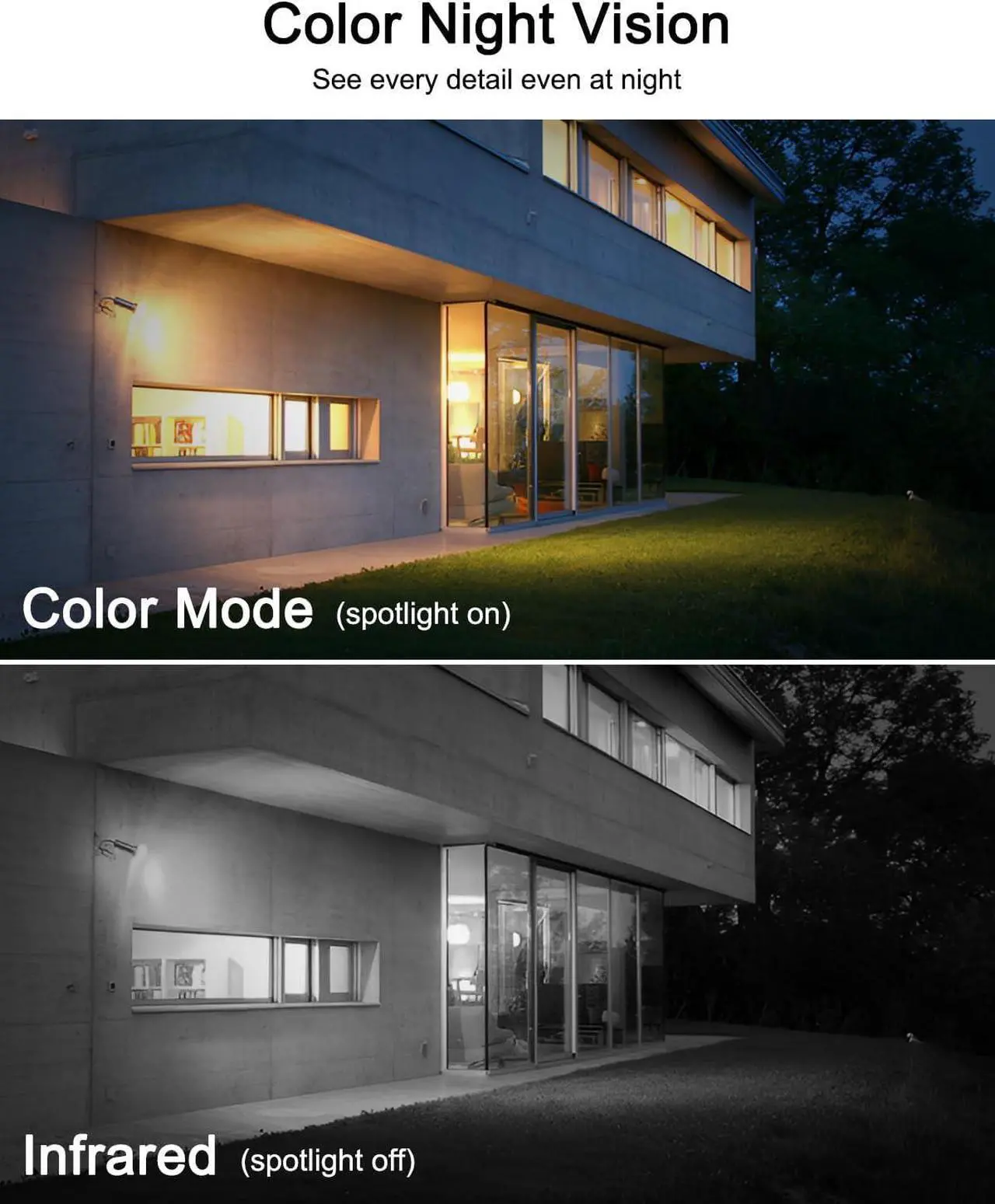Alt view image 4 of 7 - 2K Solar Security Cameras Wireless Outdoor, 2.4Ghz WiFi Surveillance Outdoor Camera for Home Security with Embedded Solar Panel, Color Night Vision, 2-Way Talk, IP67 Waterproof, Work with Alexa