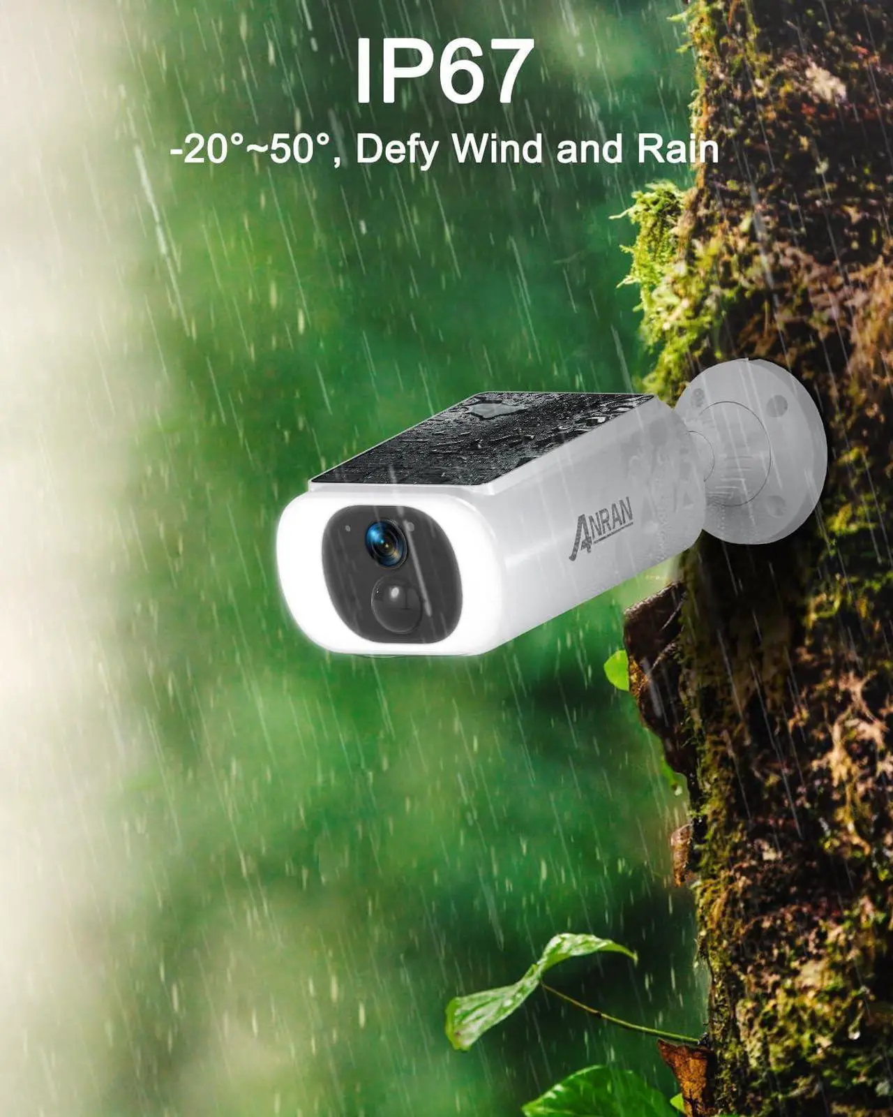Alt view image 6 of 7 - 2K Solar Security Cameras Wireless Outdoor, 2.4Ghz WiFi Surveillance Outdoor Camera for Home Security with Embedded Solar Panel, Color Night Vision, 2-Way Talk, IP67 Waterproof, Work with Alexa