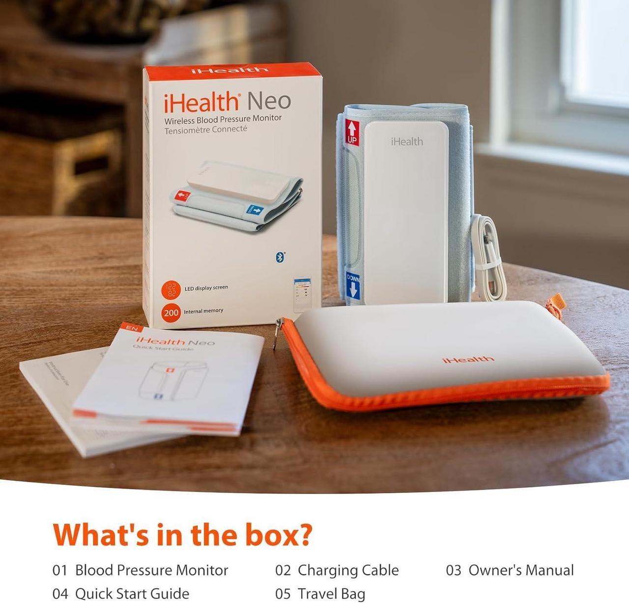 Alt view image 7 of 7 - Wireless Blood Pressure Monitor, Upper Arm Cuff, Bluetooth Blood Pressure Machine, Ultra-Thin & Portable, App-Enabled for iOS & Android