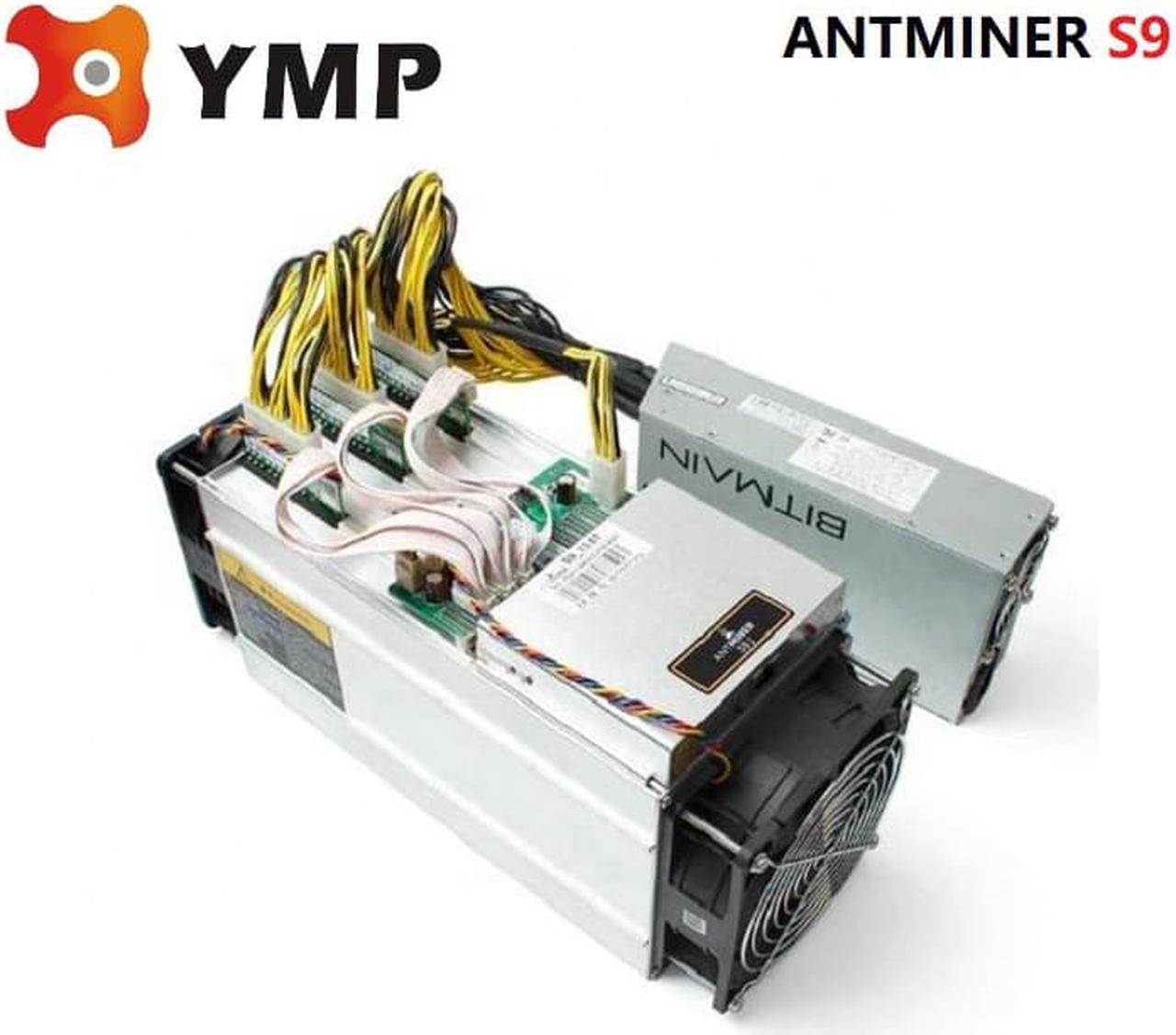 Bitmain Bitcoin Miner Antminer S9 13.5TH/s BTC BCH Mining Machine with PSU Power Supply ASIC SHA-256 13.5T Miner