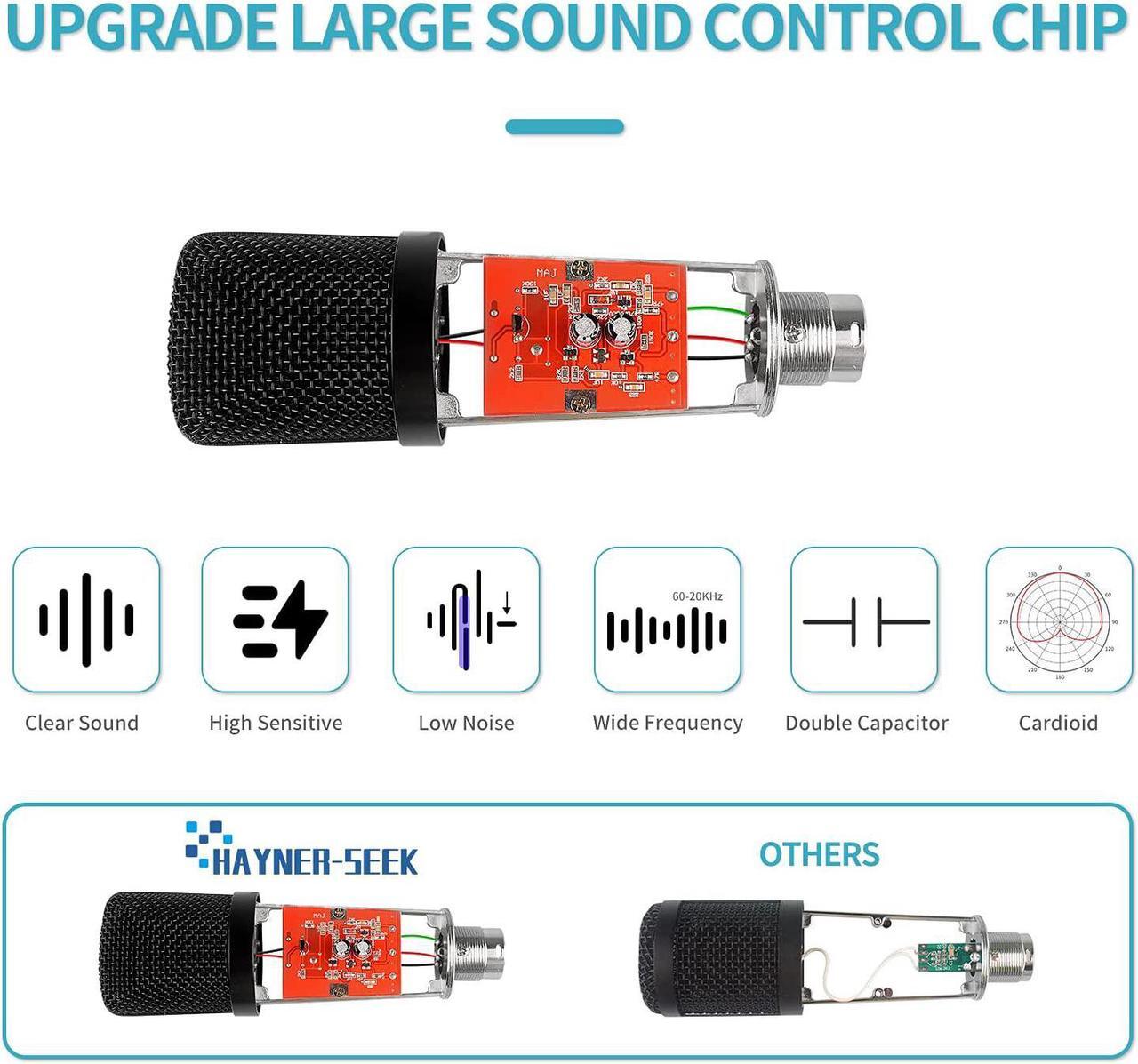 Alt view image 5 of 6 - Podcast Studio Microphone Condenser Mic for Hayner-Seek Podcast Equipment Bundle with 3.5mm Audio XLR Cable