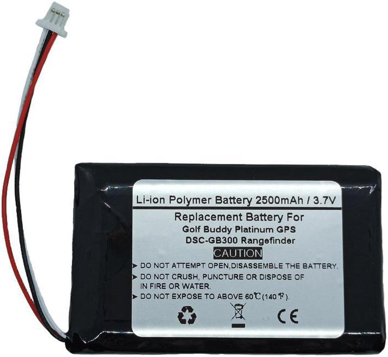 2500mAh 3.7V Replacement Battery for Golf Buddy Platinum GPS DSC-GB300 Rangefinder