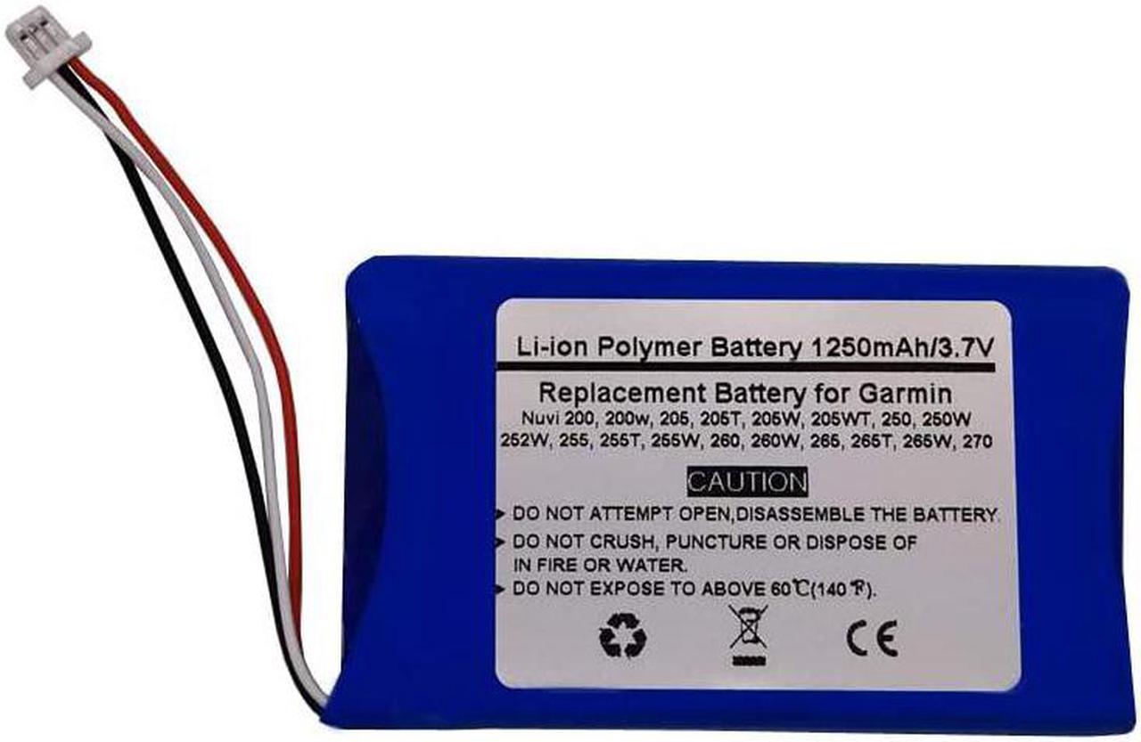 1250mAh Battery For Garmin Nuvi 200,Nuvi 200w,Nuvi 205,Nuvi 205T,Nuvi 205W,Nuvi 205WT,Nuvi 250,Nuvi 250W,Nuvi 252W,Nuvi 255,Nuvi 255T,Nuvi 255W,Nuvi 260,Nuvi 260W,Nuvi 265,Nuvi 265T,Nuvi 265W,Nuvi 270