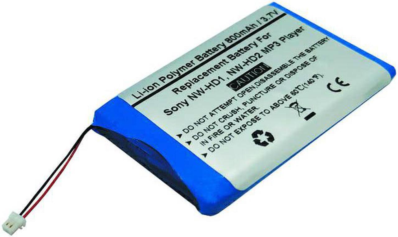 Alt view image 2 of 2 - 3.7V/800mAH Replacement Battery for Sony NW-HD1, NW-HD2 MP3 Player, PMPSYHD1