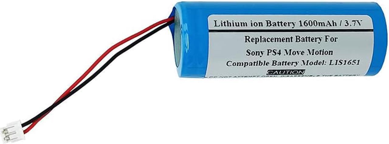 3.7V 1600mAH Replacement Battery for Sony PS4 Move Motion Controller, Playstation Move Motion Controller, Battery Part Number: LIS1651