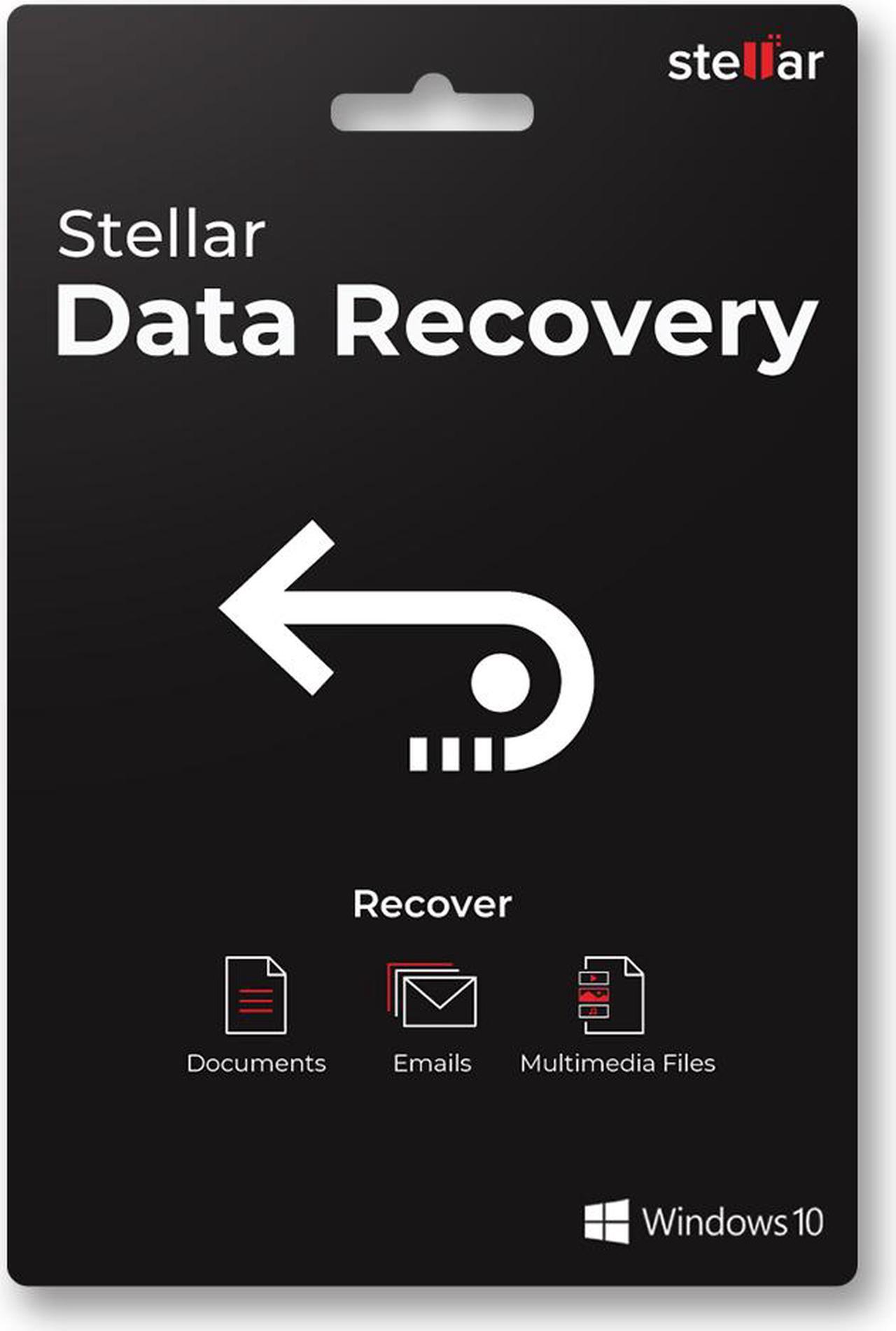 Stellar Data Recovery Software | for Windows | Standard | Recovers Deleted Data, Photos, Videos, Emails Etc. | 1 PC 1 Year | Activation Key Card Subscription