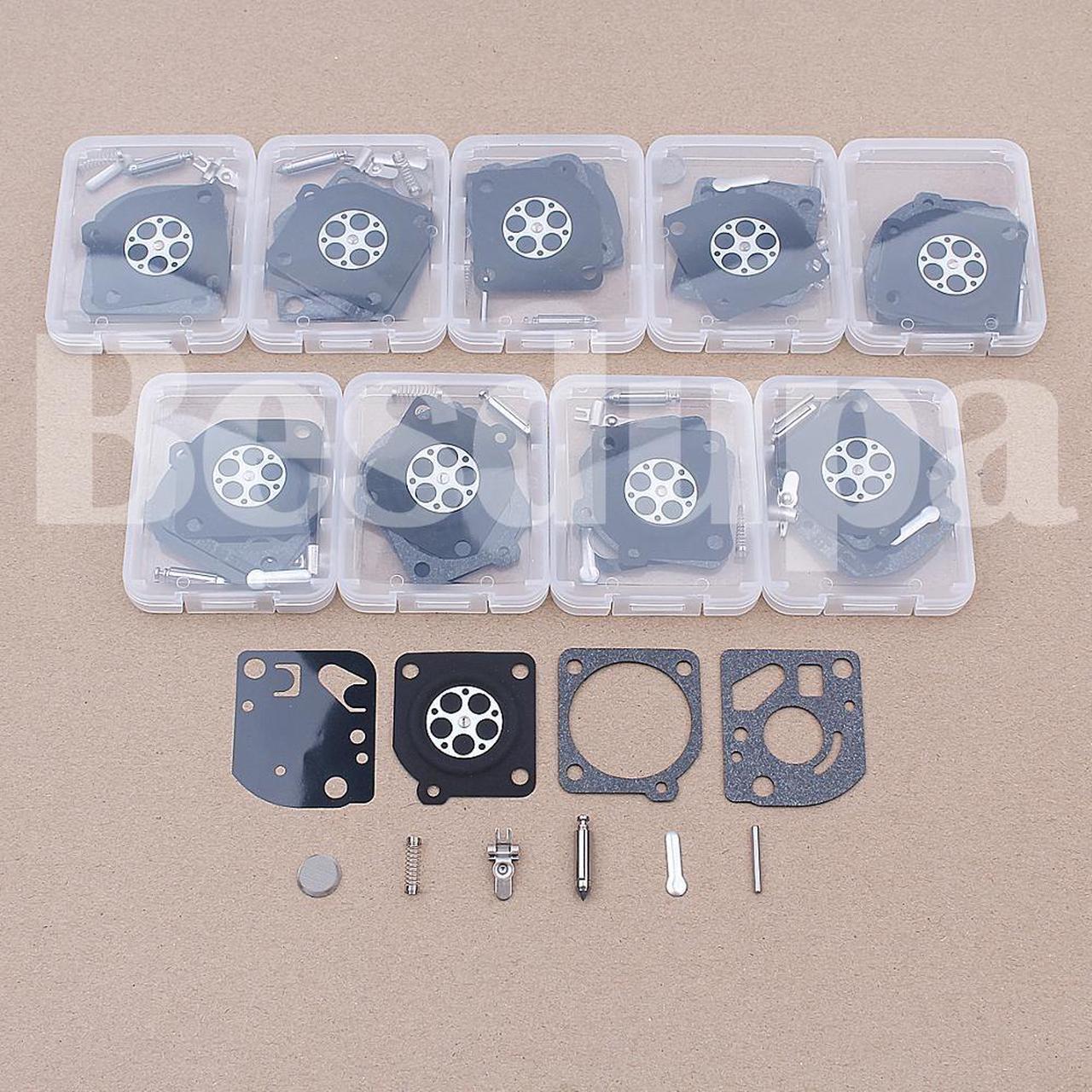 Alt view image 3 of 3 - 10pcslot Carburetor Rebuild Kit For ZAMA RB-78 Weedeater Featherlite Poulan FL20 FL25 Brush Cutter Replacement Spare Part Carb