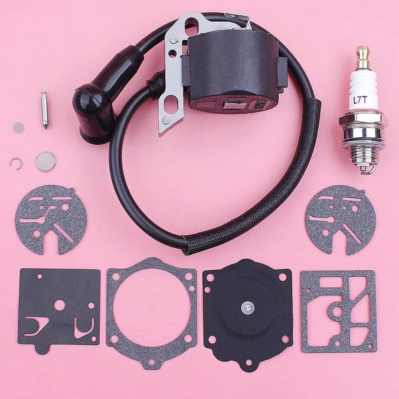 Alt view image 2 of 3 - Ignition Coil For Stihl 015 015AV 015L Spark Plug Carburetor Repair Kit Chain Saw Chainsaw Spare Replacement Part