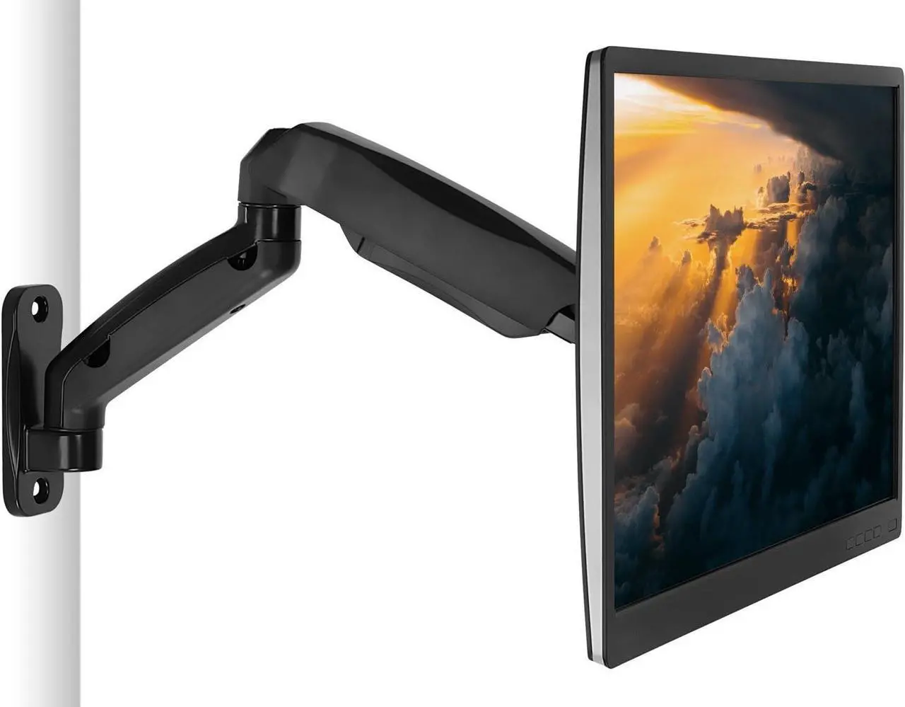 Main image of Mount-It! Monitor Wall Mount Arm | VESA Wall Mount Monitor Arm | Full Motion Gas Spring Arm Fits 13 15 17 19 20 22 23 24 27 30 32 Inch Screens with 75 or 100 VESA Patterns | Camper RV Compatible