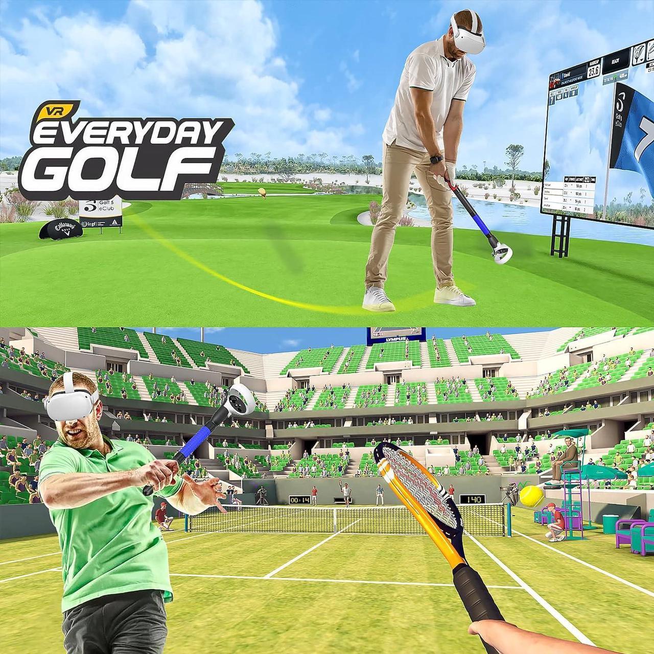 Alt view image 5 of 7 - VR Game Handle Accessories for Quest 2 Controllers, Extension Grips for Playing Beat Saber Gorilla Tag Long Arms, VR Handle Attachments Compatible with Playing VR Games