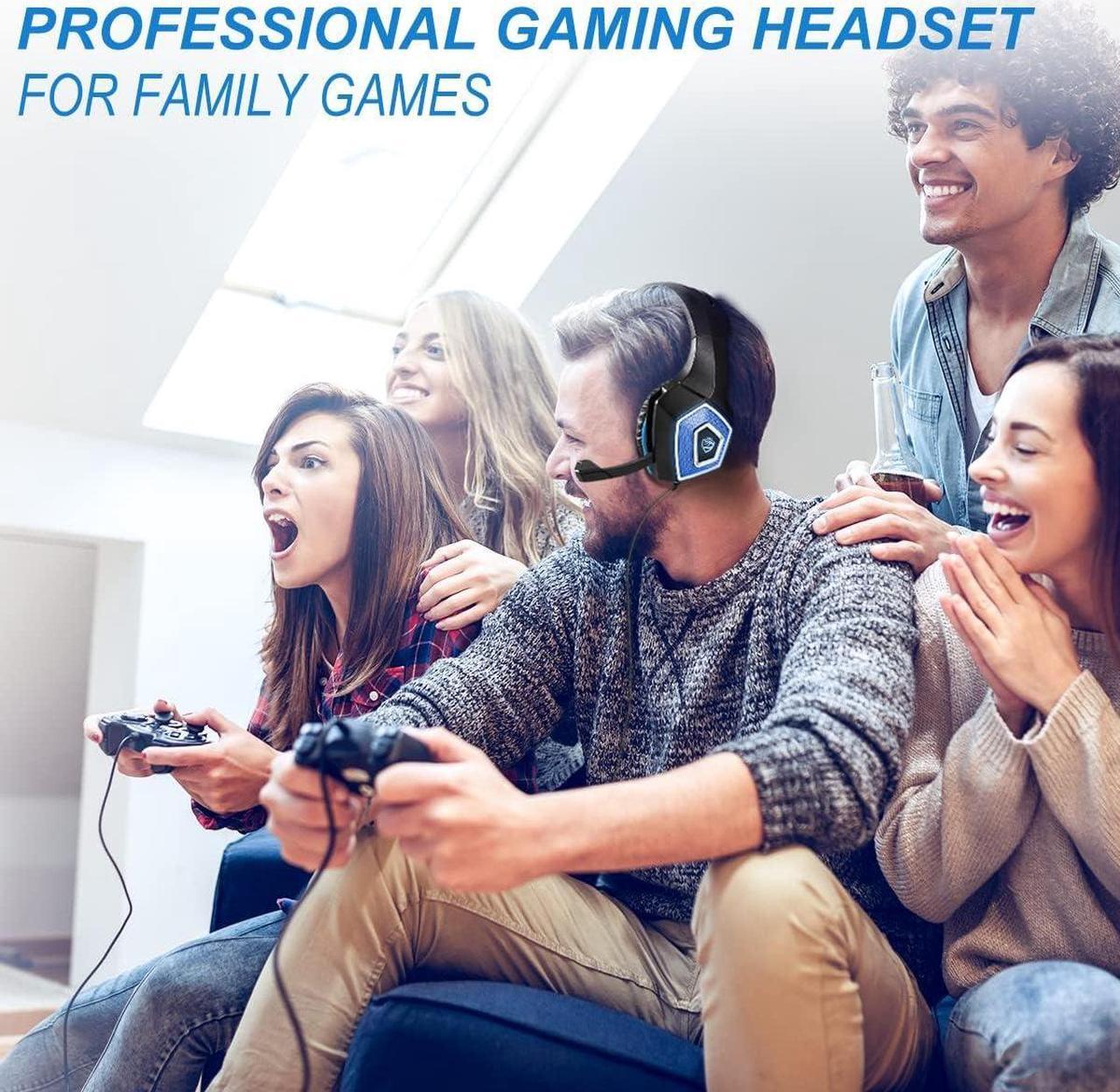 Alt view image 6 of 7 - ARKARTECH Gaming Headset with Mic for Xbox One PS4 PS5 PC Switch Tablet, with Stereo Surround Sound & LED Light Noise Cancelling Over Ear Headphones
