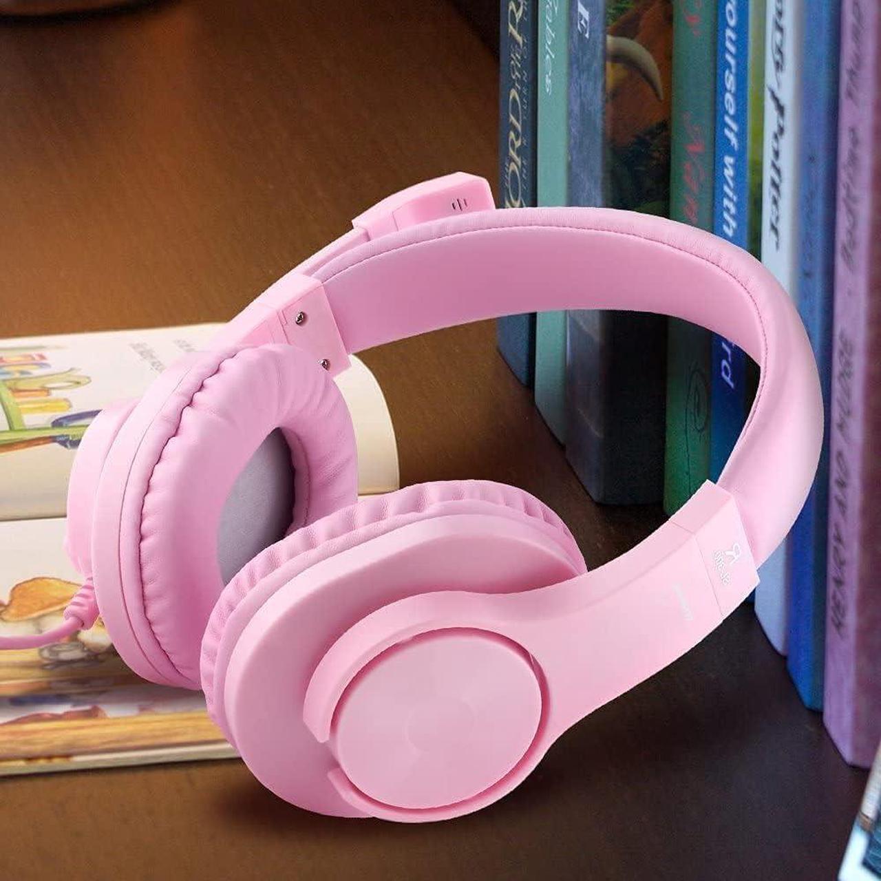 Alt view image 6 of 6 - Meedasy Kids Adults Over-Ear Gaming Headphone for Xbox One, Bass Surrounding Stereo, PS4 Gaming Headset with Microphone and Volume Control for Laptop, PC, Wired Noise Isolation (Pink)