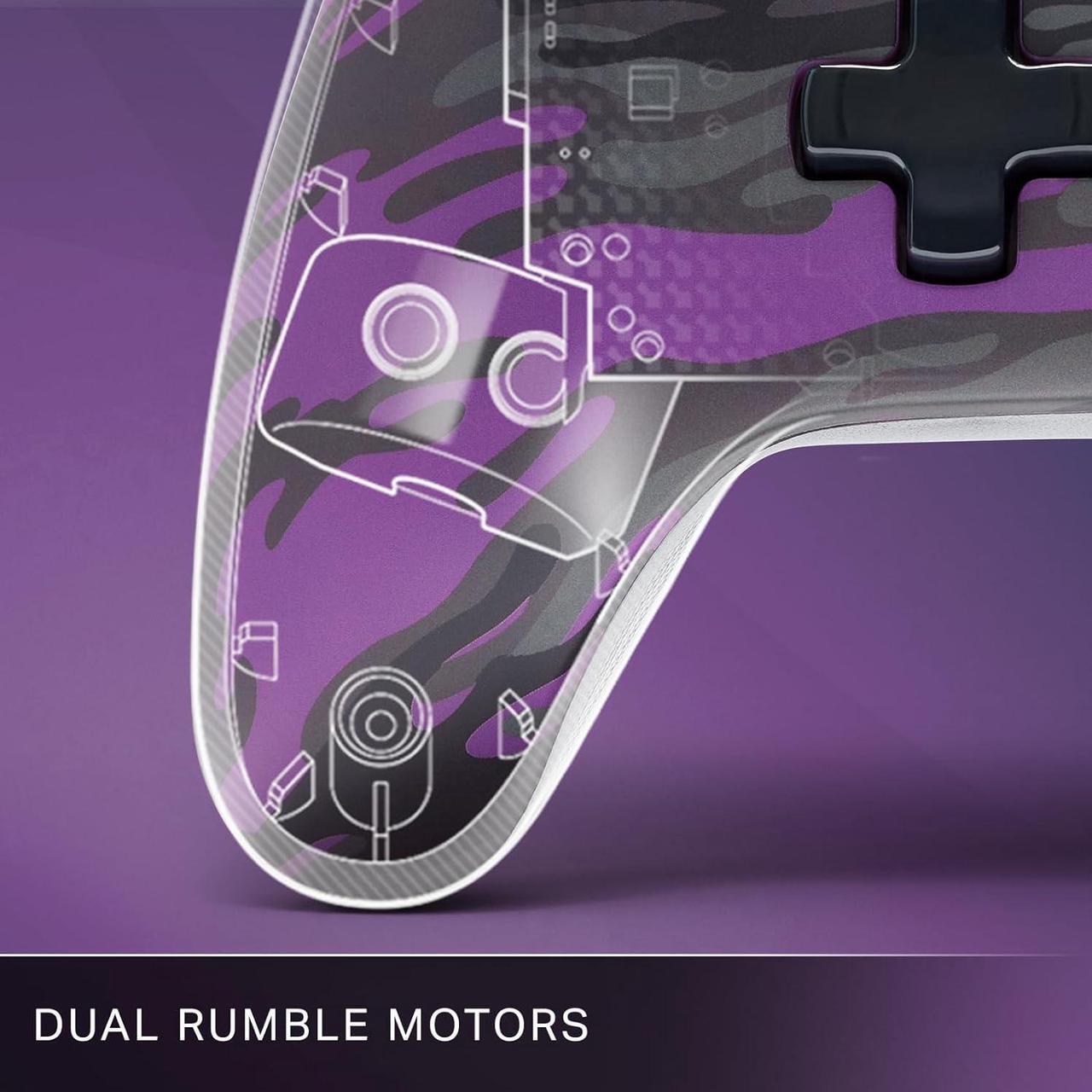 Alt view image 5 of 7 - PowerA Advantage Wired Controller for Xbox Series X|S - Purple Camo, Xbox Controller with Detachable 10ft USB-C Cable, Mappable Buttons, Trigger Locks and Rumble Motors, Officially Licensed for Xbox