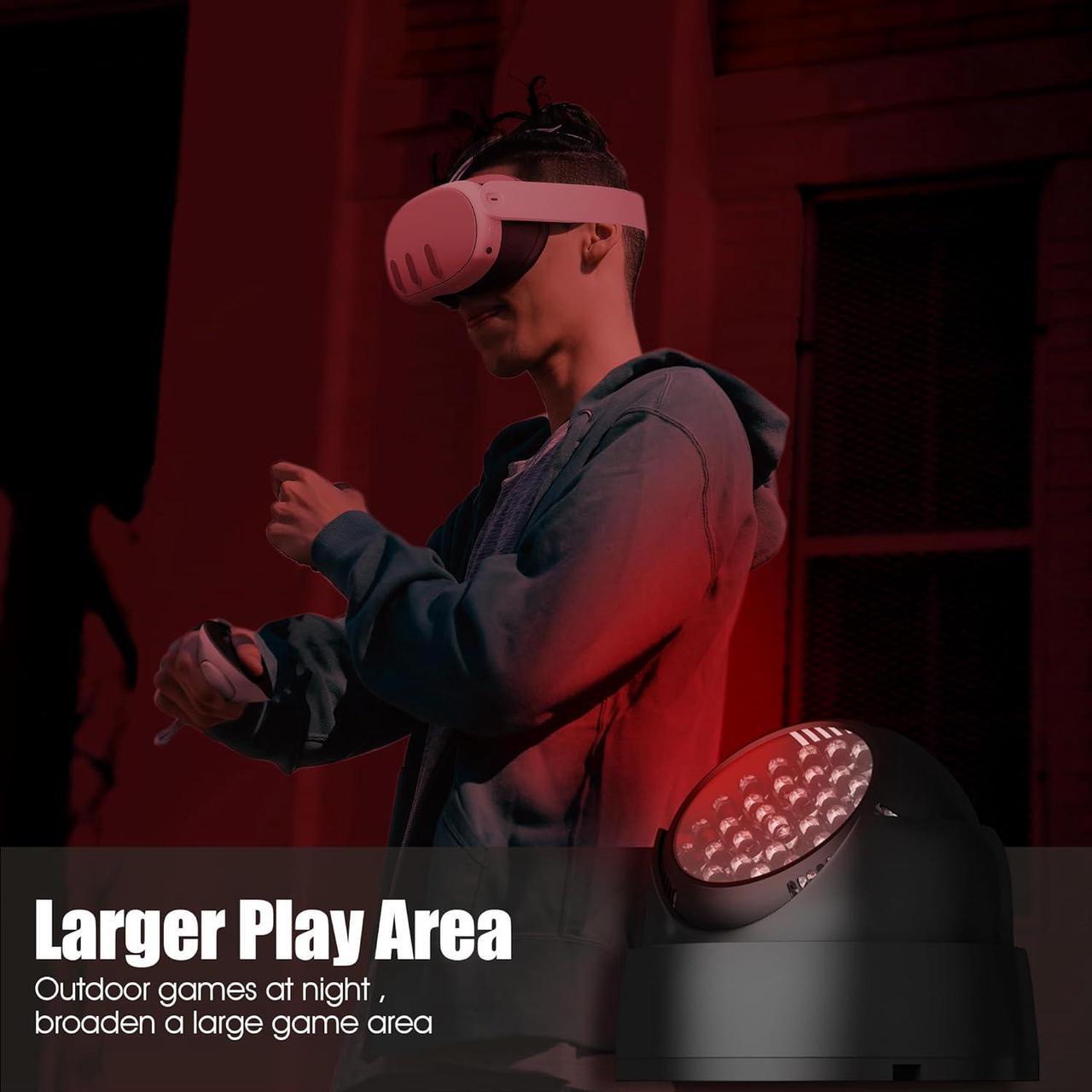 Alt view image 5 of 5 - Orzero Ir Illuminator Infrared Light Compatible for Quest 3, Quest, Quest 2, PSVR2, Enhance Hand Tracking Immersive No-Light Disturbance Increase Tracking Sensitivity with Power Adapter - Black