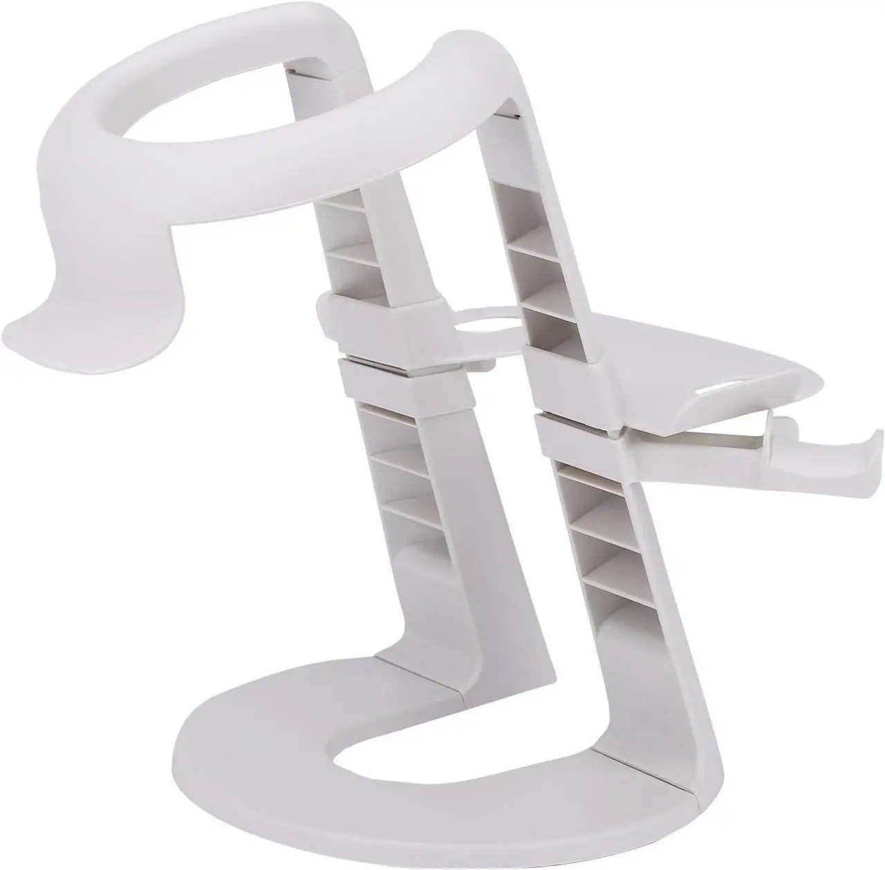 Alt view image 6 of 7 - GOMRVR Design VR Stand Compatible with Oculus Quest 3/Quest 2/ Quest/Rift S/Valve Index Headset, and Touch Controllers Accessories(White)