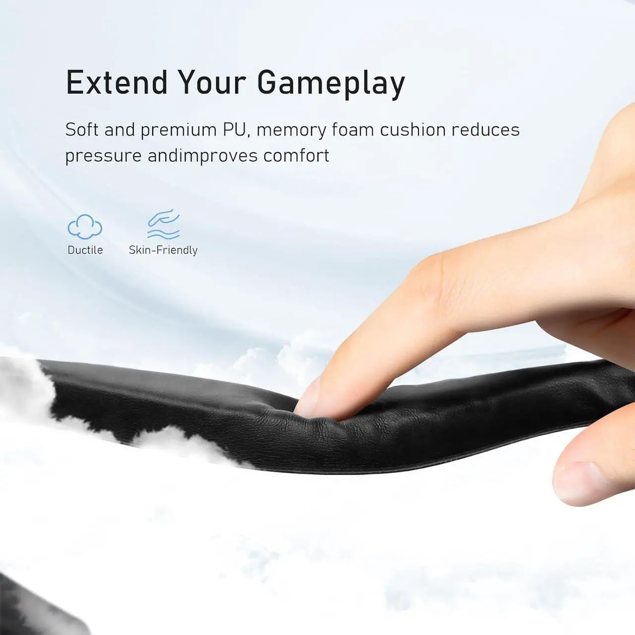 Alt view image 2 of 7 - UPOK Face Pad Cover Facial Interface for Meta/Oculus Quest 3 Headset -Accessories 2-pcs Thicken Foam PU Leather Face Cushion with Rigid Adjustable Vent Head Bracket, Air-Circulation Design