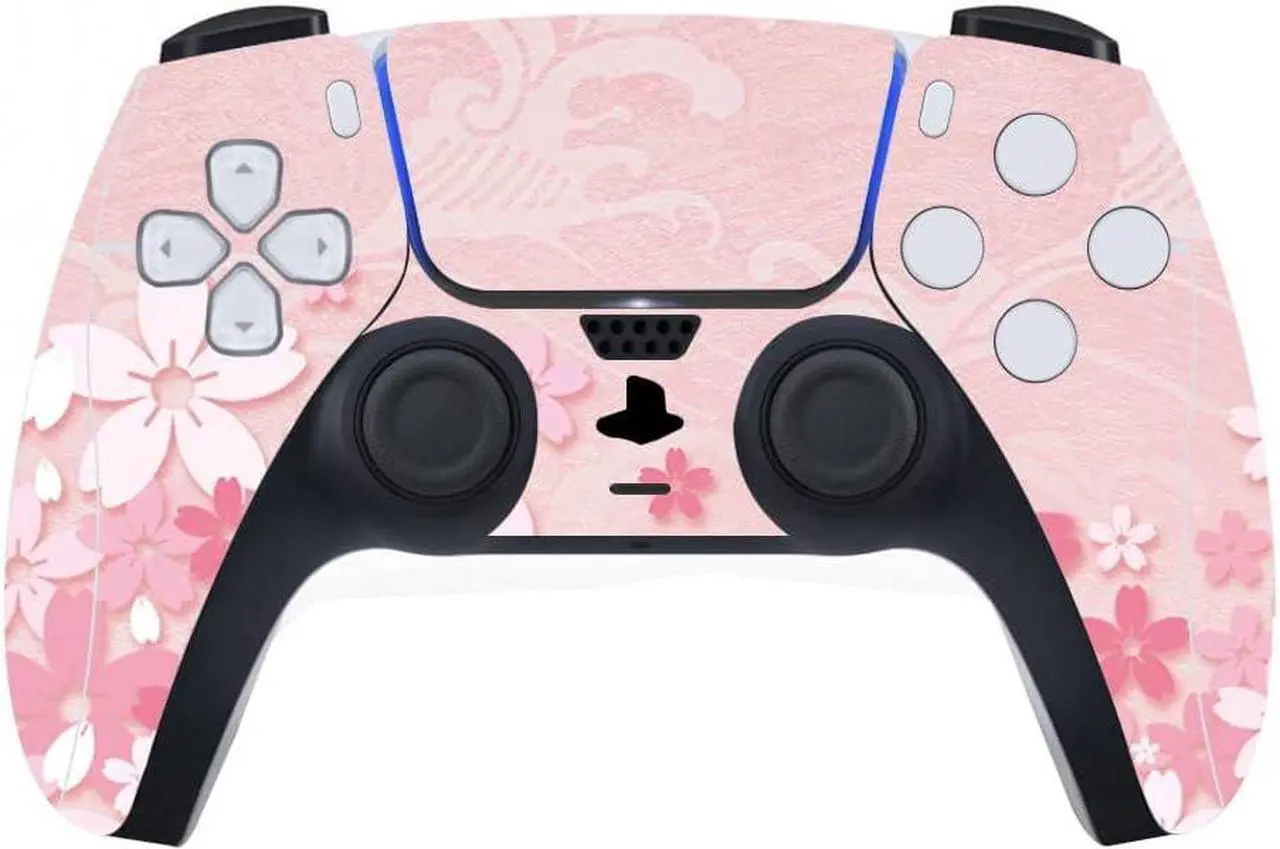 Alt view image 3 of 7 - PlayVital Cherry Blossoms Petals Full Set Skin Decal for ps5 Console Disc Edition, Sticker Vinyl Decal Cover for ps5 Controller & Charging Station & Headset & Media Remote