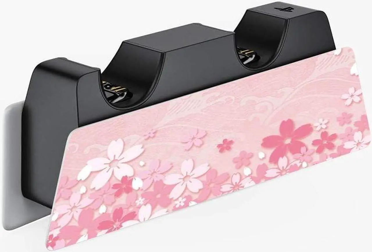 Alt view image 5 of 7 - PlayVital Cherry Blossoms Petals Full Set Skin Decal for ps5 Console Disc Edition, Sticker Vinyl Decal Cover for ps5 Controller & Charging Station & Headset & Media Remote