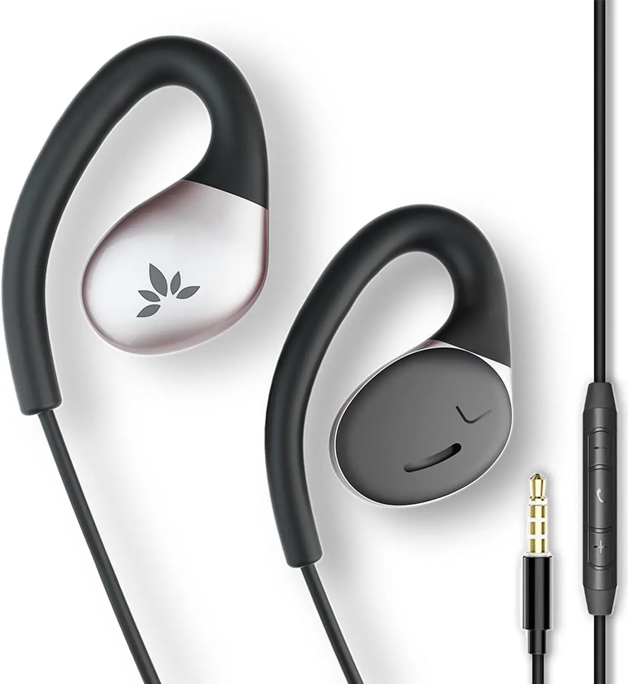 Main image of Avantree Resolve - Wired Open-Ear Earbuds & Microphone (for Small-Medium Ear) with in-Line Controls and Wrap Around Over-Ear Hook, Surroundings Awareness, 3.5mm AUX Jack