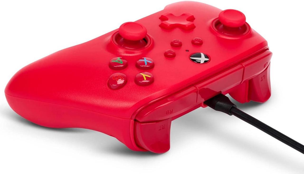 Alt view image 5 of 7 - PowerA Wired Controller for Xbox Series X|S - Red, Officially Licensed for Xbox