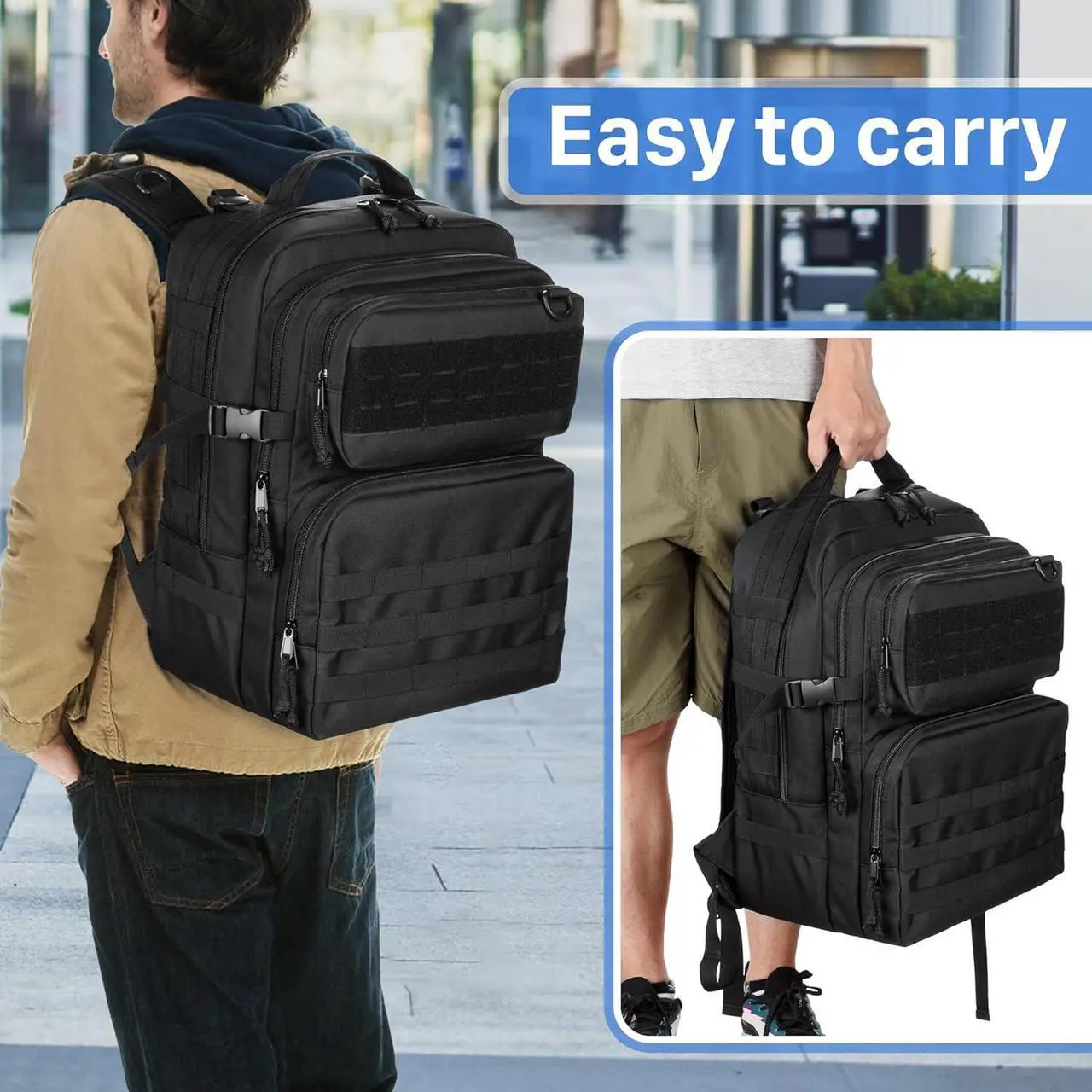 Alt view image 5 of 7 - PGmoon Tactical Game Backpack Compatible with PS5/PS5 Slim/PS4 Console, Travel Carrying Case Storage Bag for 15.6" Laptop, Portable Monitor, Controller, Headset and Other Gaming Accessories