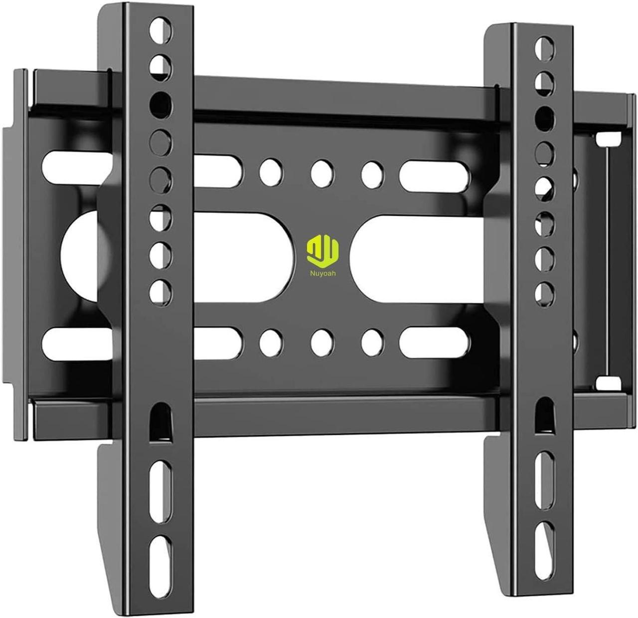 Main image of Nuyoah TV Wall Mount Bracket Low Profile Fixed for 14-42 Inch Flat Screen TVs & Monitors Up to 55lbs, Universal TV Monitor Mount Fits 8" Wood Studs Max VESA 200x200mm