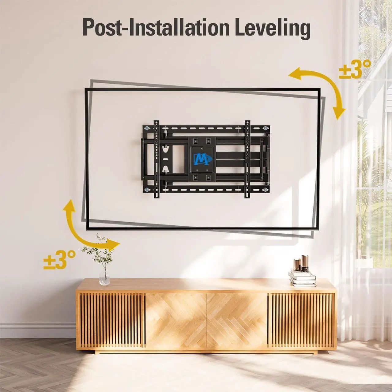 Alt view image 6 of 7 - Mounting Dream Long Arm TV Wall Mount for Most 42-90 Inch TV, 40 Inch Extension TV Mount Swivel and Tilt, Full Motion Mount Fits Max VESA 800x400mm, 150 lbs. Loading, 16,18, 24 Studs