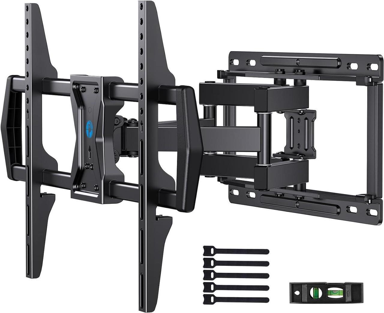 Pipishell Full Motion TV Wall Mount for Most 37-75 inch TVs up to 100 lbs, Wall Mount Bracket with Dual Articulating Arms, Swivel, Tilt, Max VESA 600x400mm, TV Mount Fits 12/16 Wood Studs, PILF6