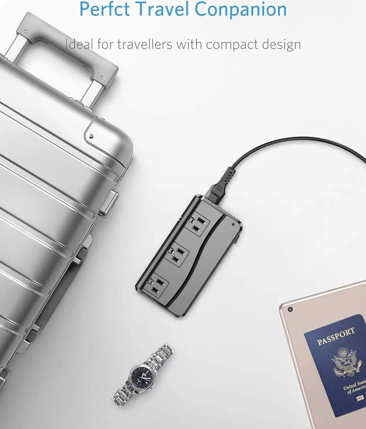 Alt view image 7 of 7 - BESTEK 250W Power Converter 3-Outlet and 4-Port USB Travel Voltage Transformer 220V to 110V with Type G/D/M/AU/US Travel Plug Adapters