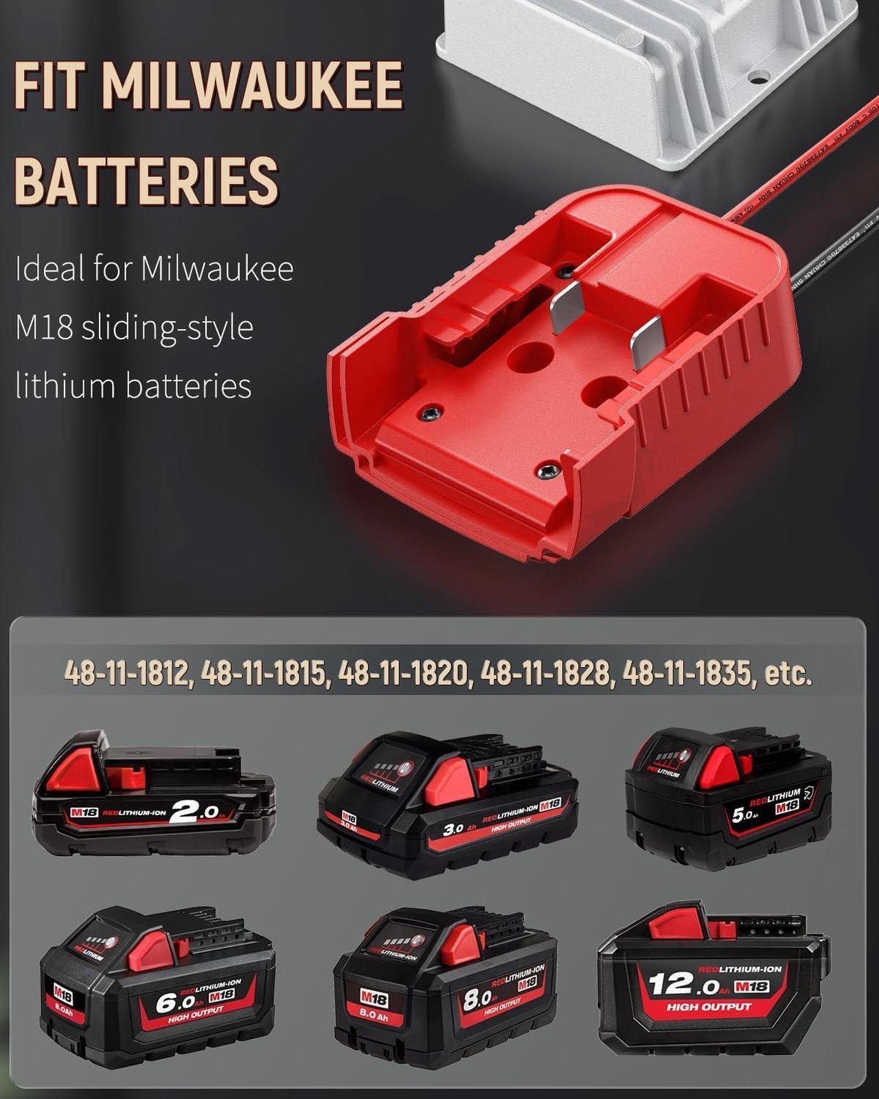 Alt view image 3 of 7 - Vibit 18 V to 12 V Step-Down Converter for Milwaukee M18 Battery, DC Power Adapter, Voltage Reducer Transformer 180 W Buck Converter Regulator for Golf Cart RC Car Truck Light & DIY